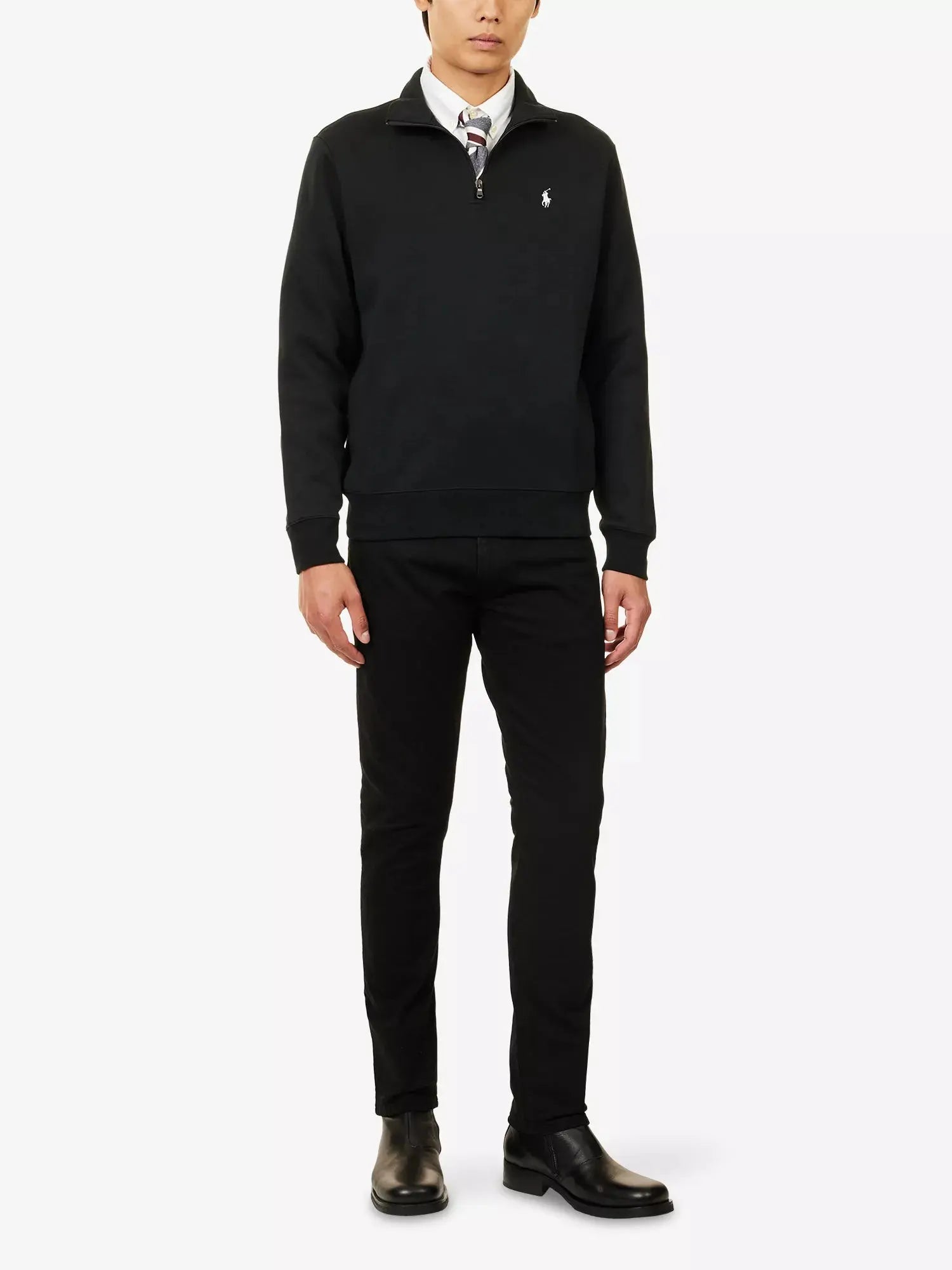 Men's Embroidered-Logo Long-Sleeve Cotton-Jersey Sweatshirt Polo Ralph Lauren