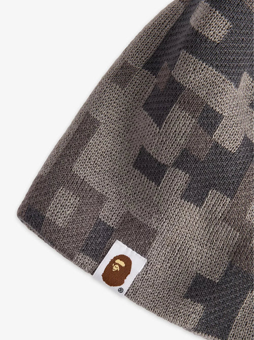 Men's A Bathing Ape X Kazuki Camo Knitted Beanie A Bathing Ape