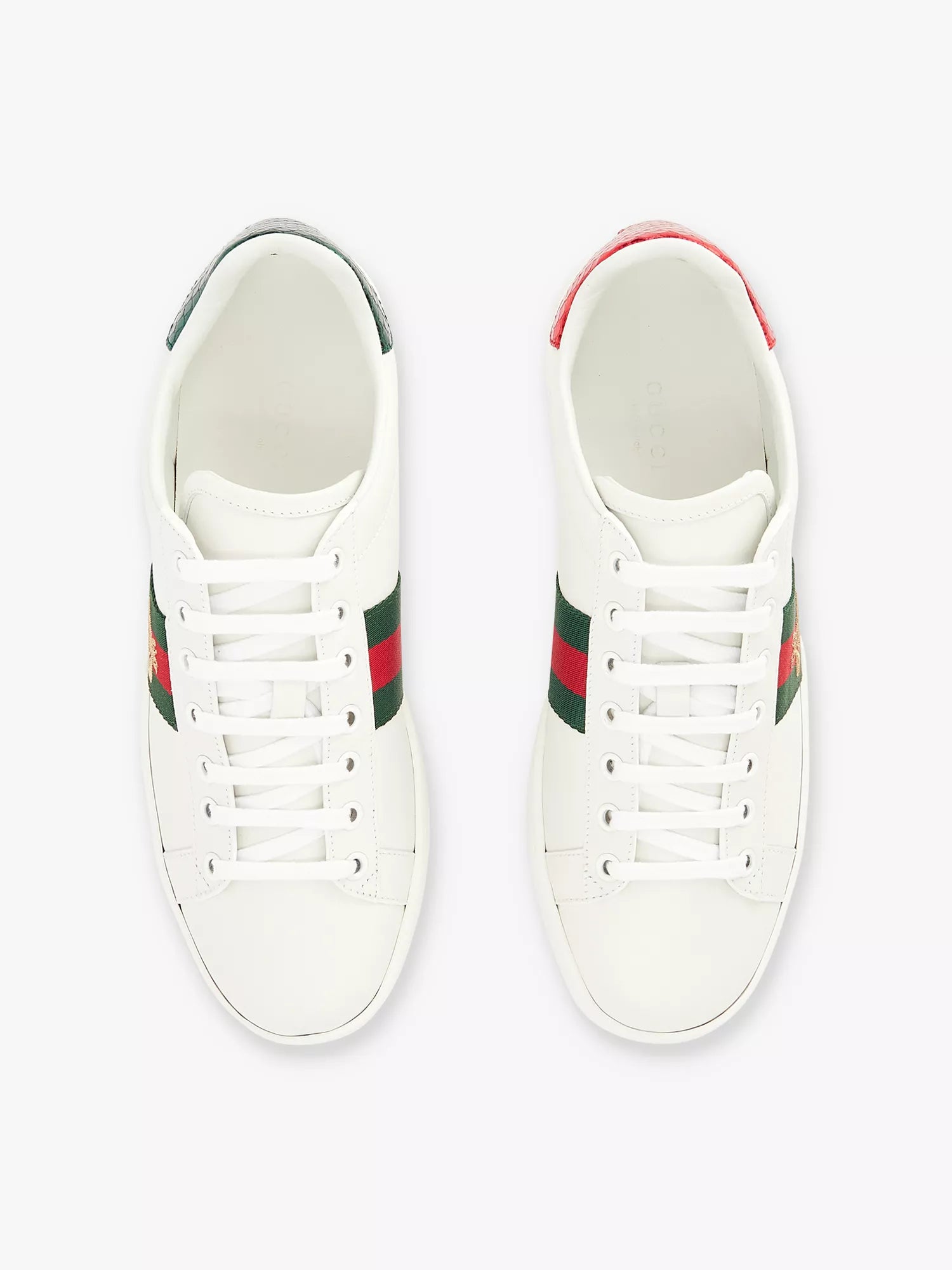 Women Ace bee-embroidered leather trainers Gucci