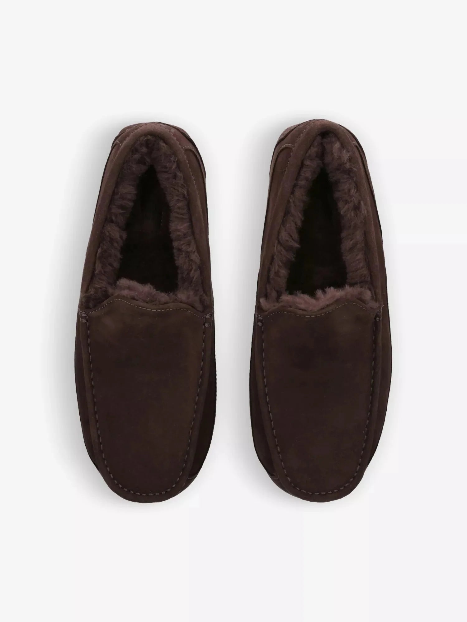 Men's Ascot logo-embroidered suede and shearling slippers UGG