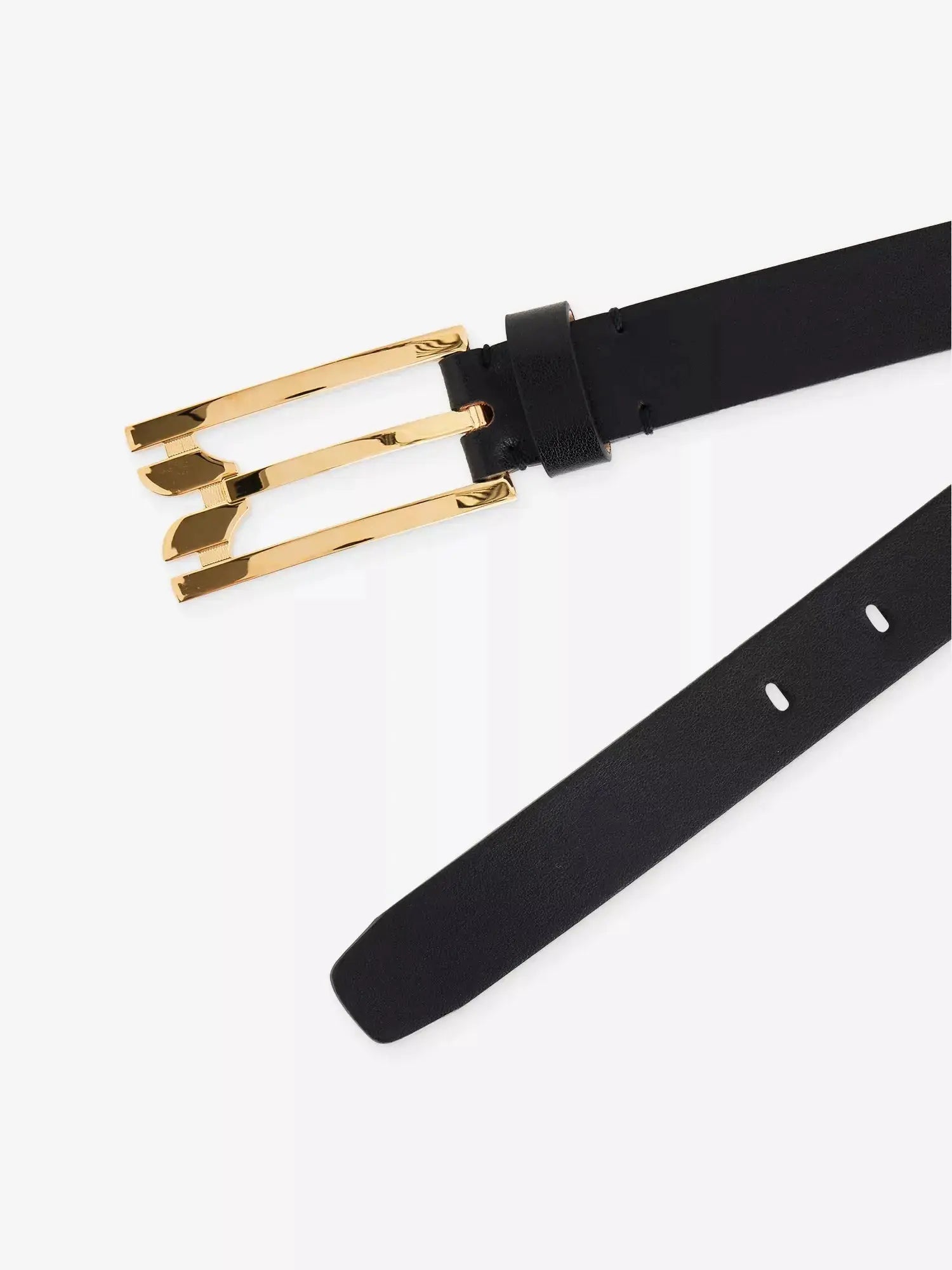 Women's Curved Side Leather Belt Victoria Beckham