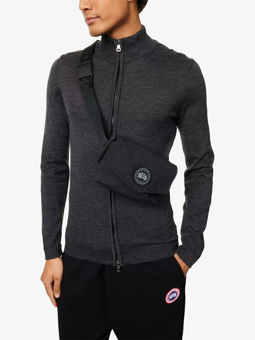Men's Logo-Badge Nylon Crossbody Bag Canada Goose