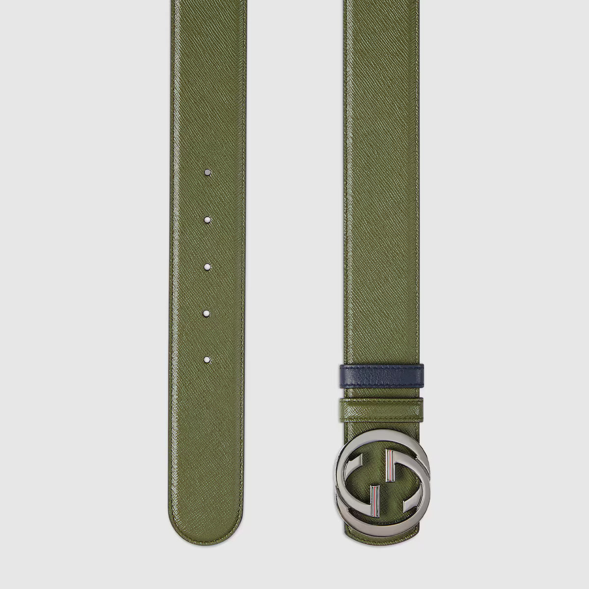 Men's Reversible belt with Interlocking G buckle 4cm width Gucci