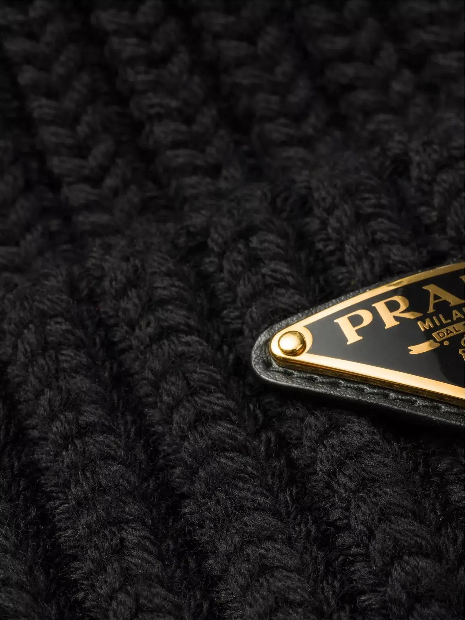 Women's Logo-Embellished Knitted Wool Beanie Prada