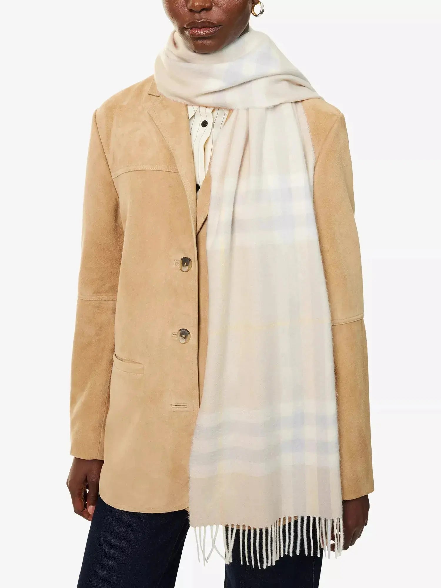 Women's Check-Print Cashmere Scarf Burberry