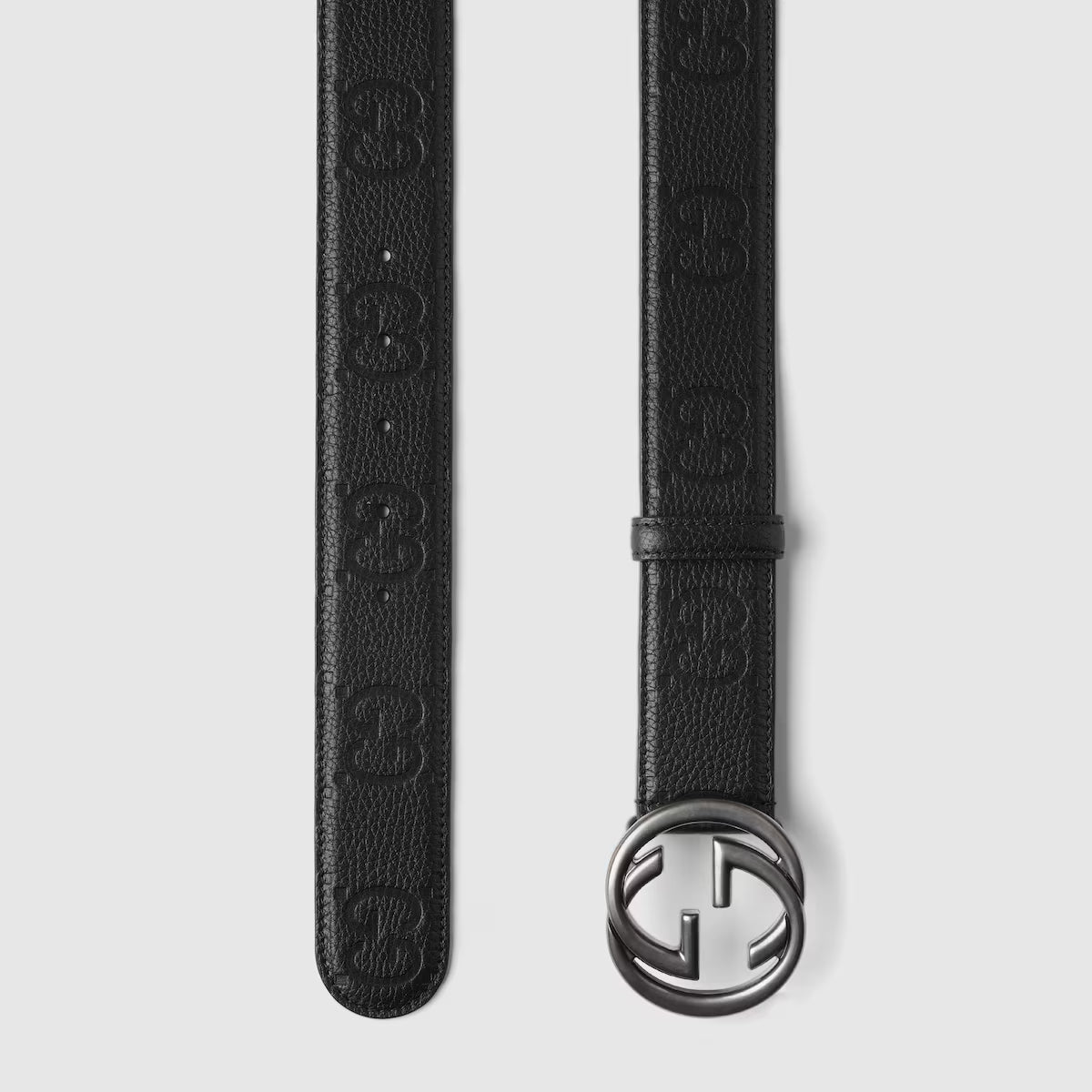 Men's Belt with Interlocking G buckle 4cm width Gucci