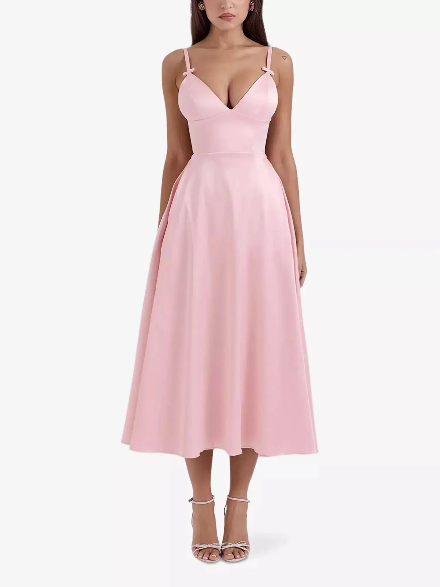 Women's Tiffany bow tie-embellished satin midi dress House of CB
