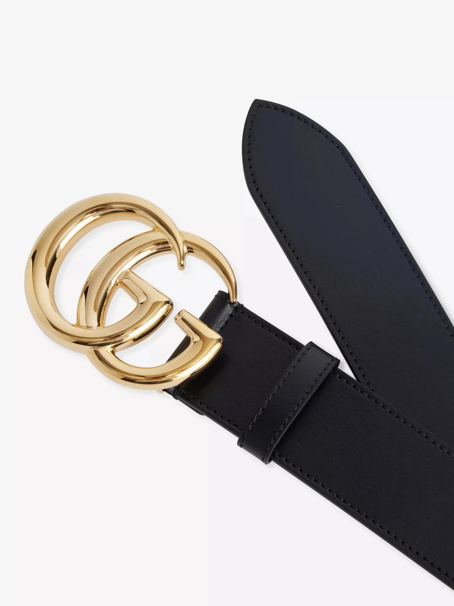 Men's Logo-Buckle Leather Belt Gucci
