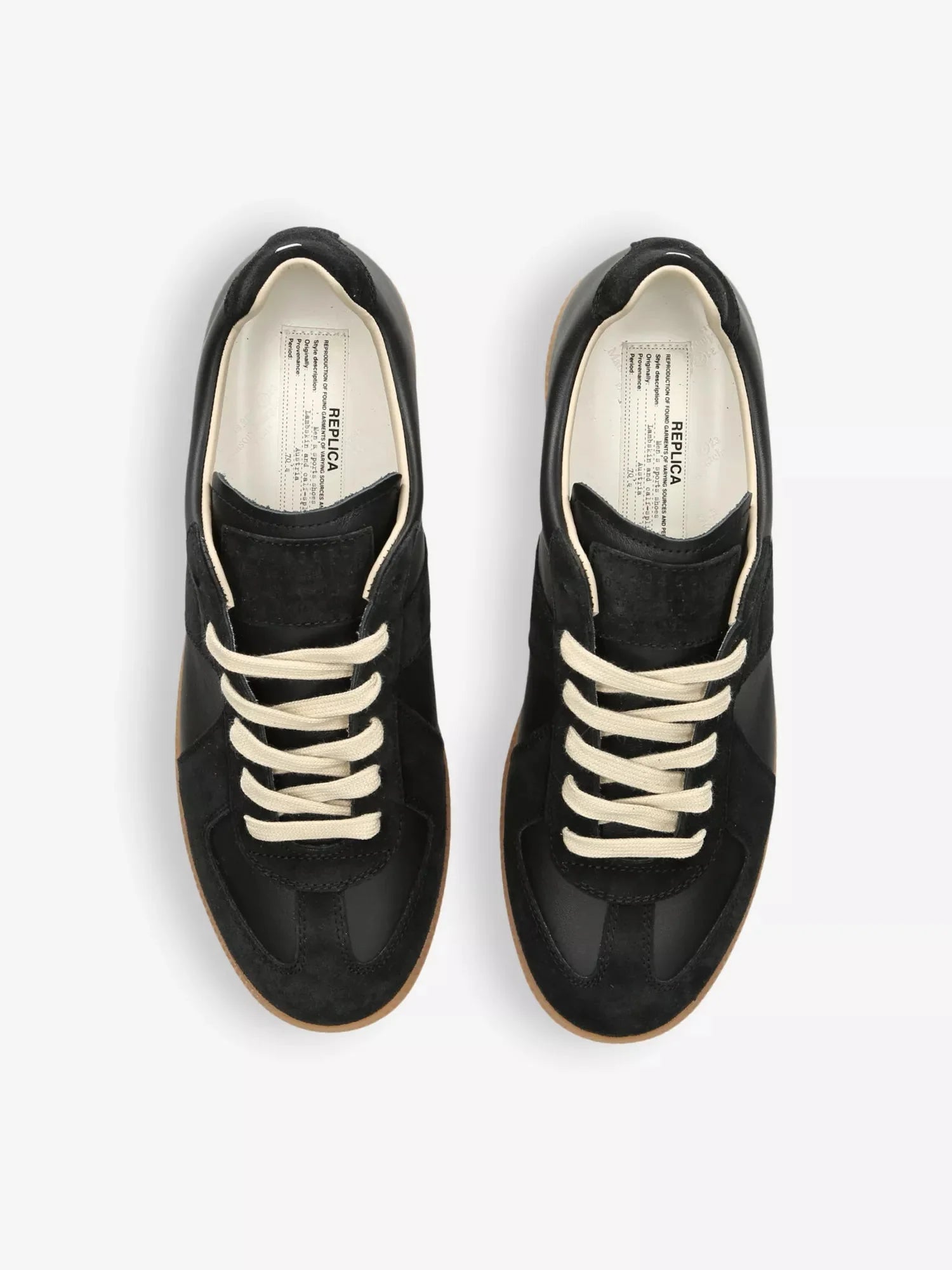Men's Panelled leather low-top trainers Maison Margiela