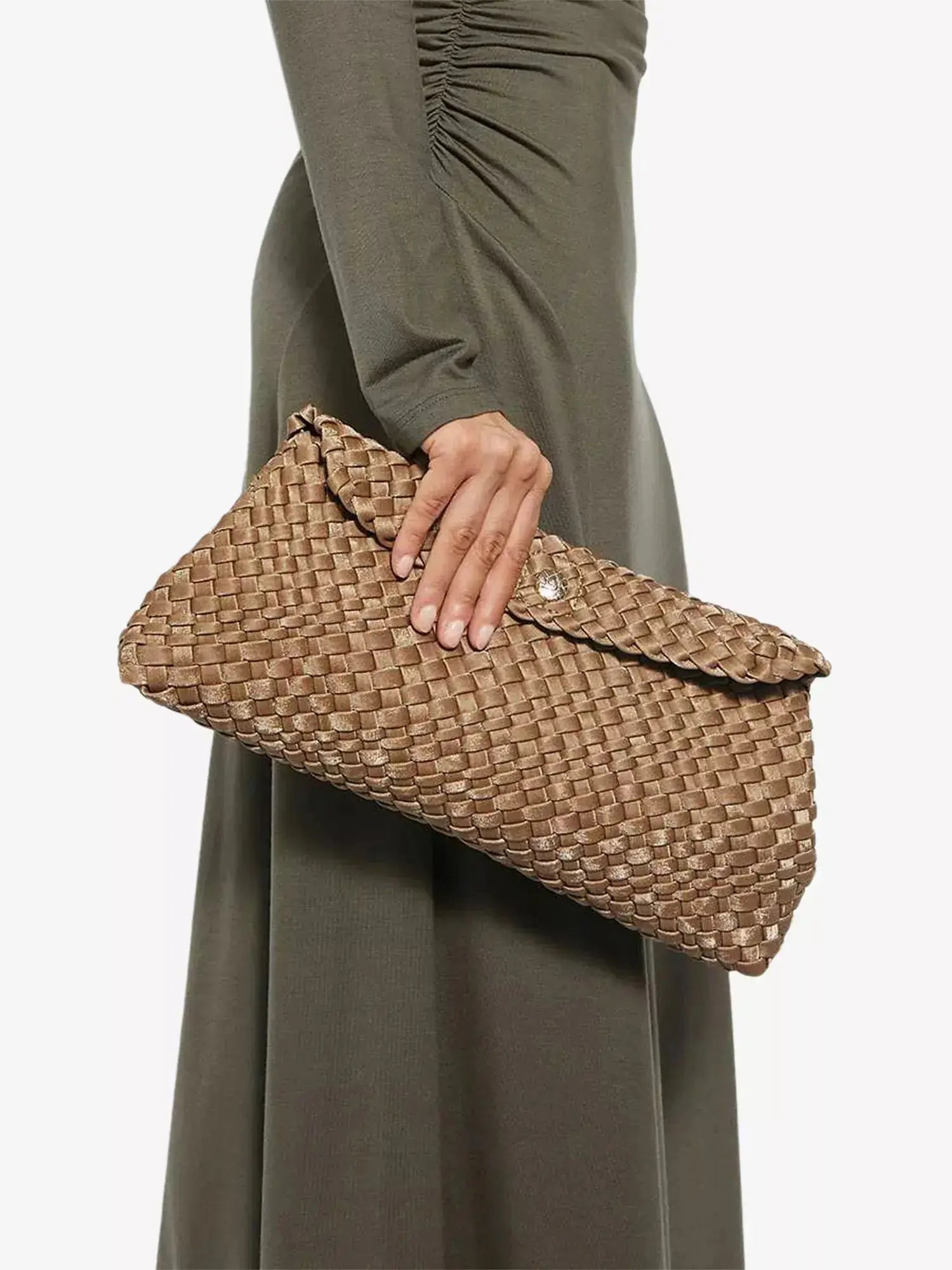 Women's Encourage Woven Clutch Dune