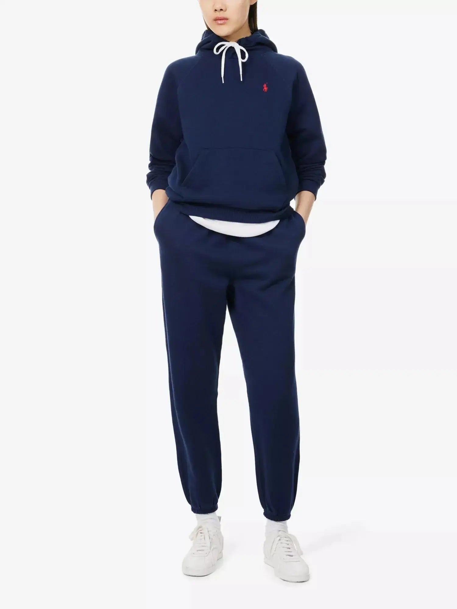 Women's Logo-embroidery fleece-lined cotton-blend jersey hoody Polo Ralph Lauren