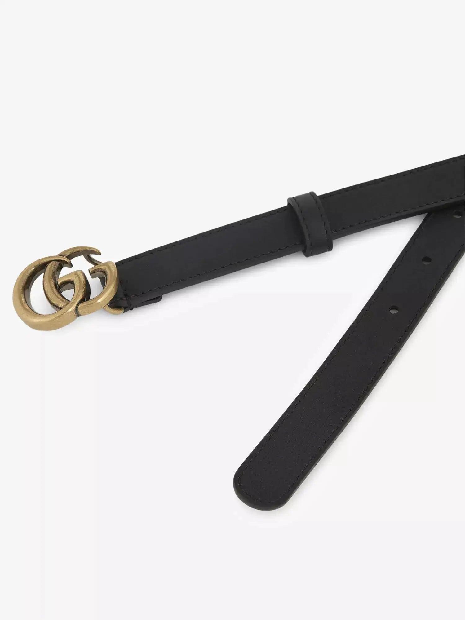 Women's GG buckle thin leather belt Gucci