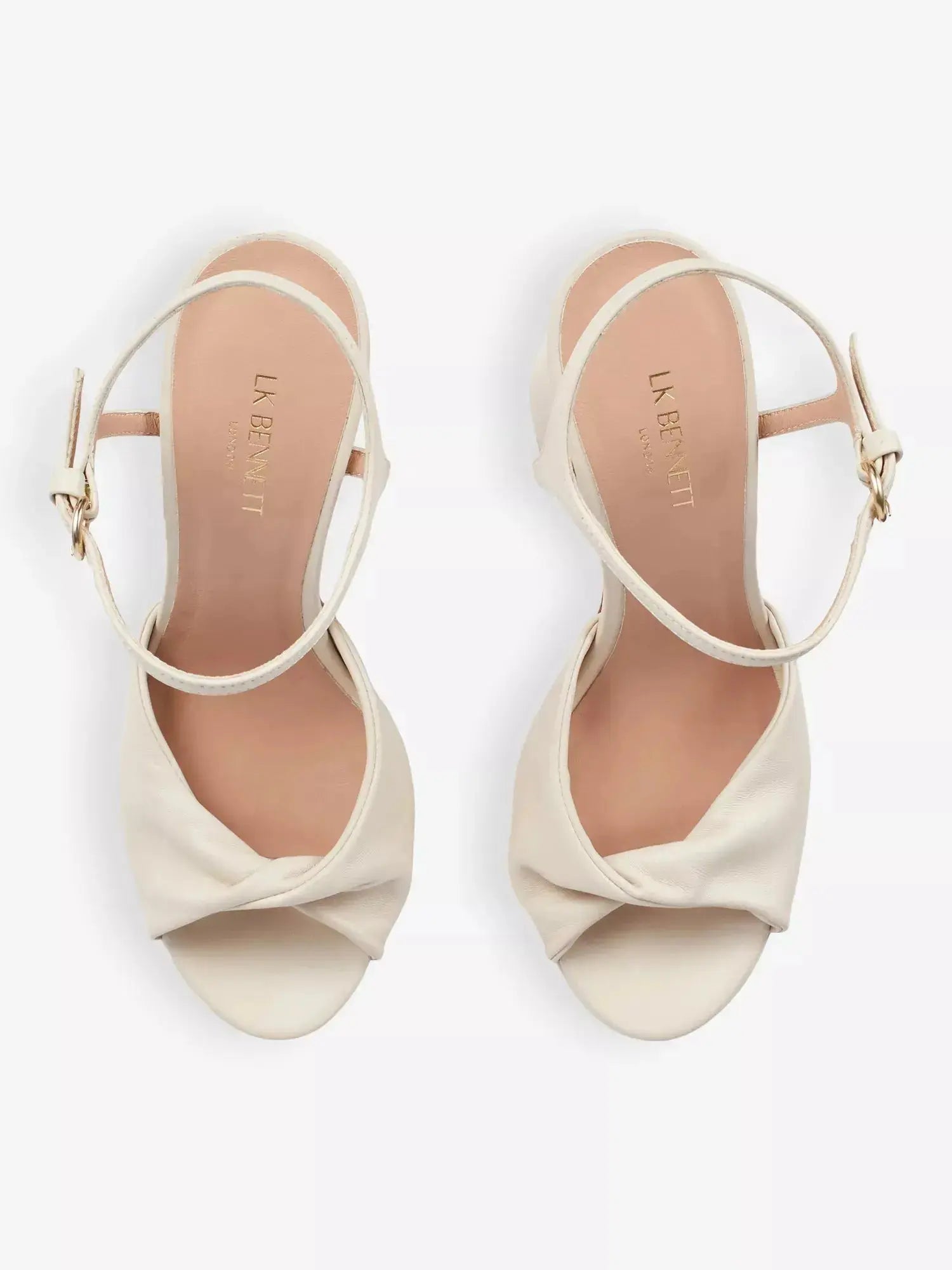 Women's Rosa twisted leather platform sandals LK Bennett