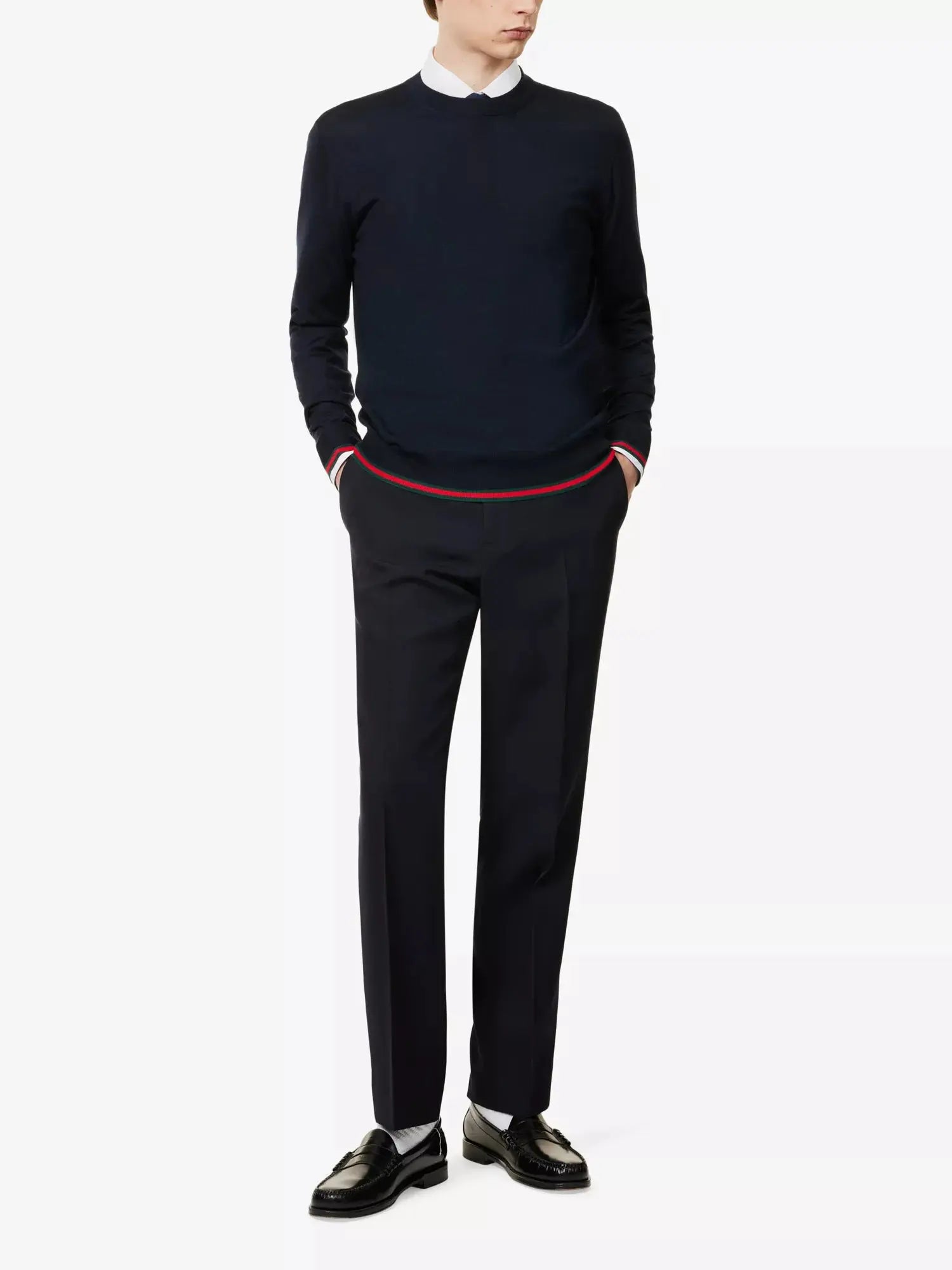 Men's Crewneck regular-fit wool jumper Gucci