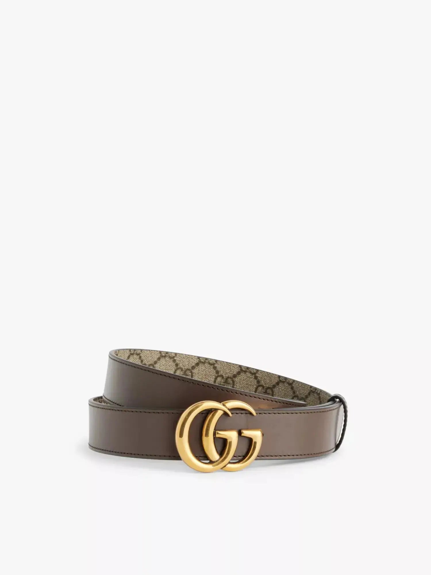 Women's Marmont Double G reversible leather belt Gucci