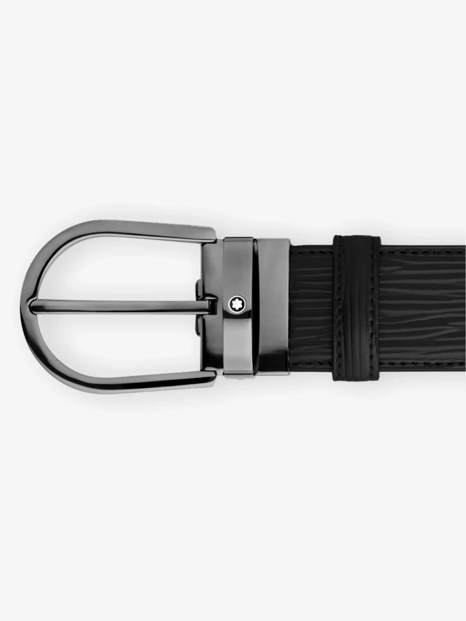 Men's Horseshoe Buckle Leather Belt Montblanc