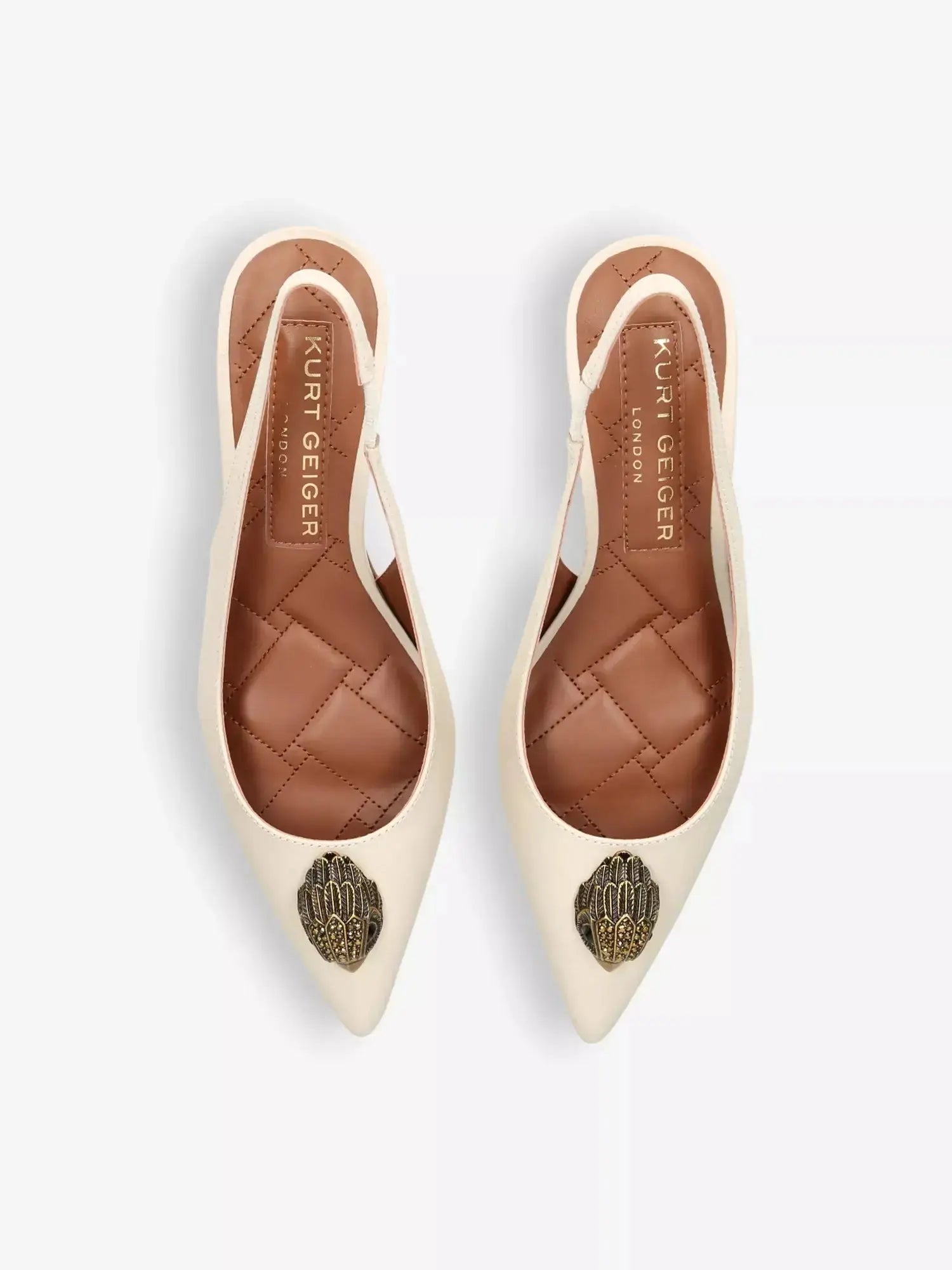 Women's Belgravia eagle-embellished leather heeled slingbacks Kurt Geiger London