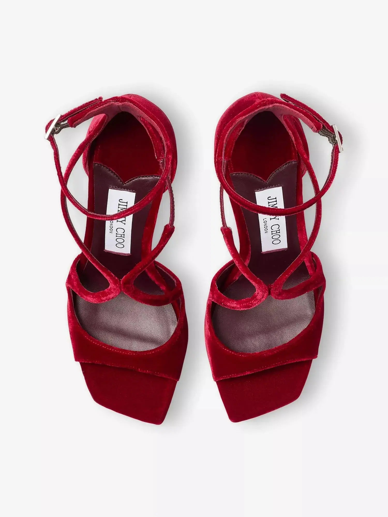Women's Azia 95 Velvet Heeled Sandals Jimmy Choo