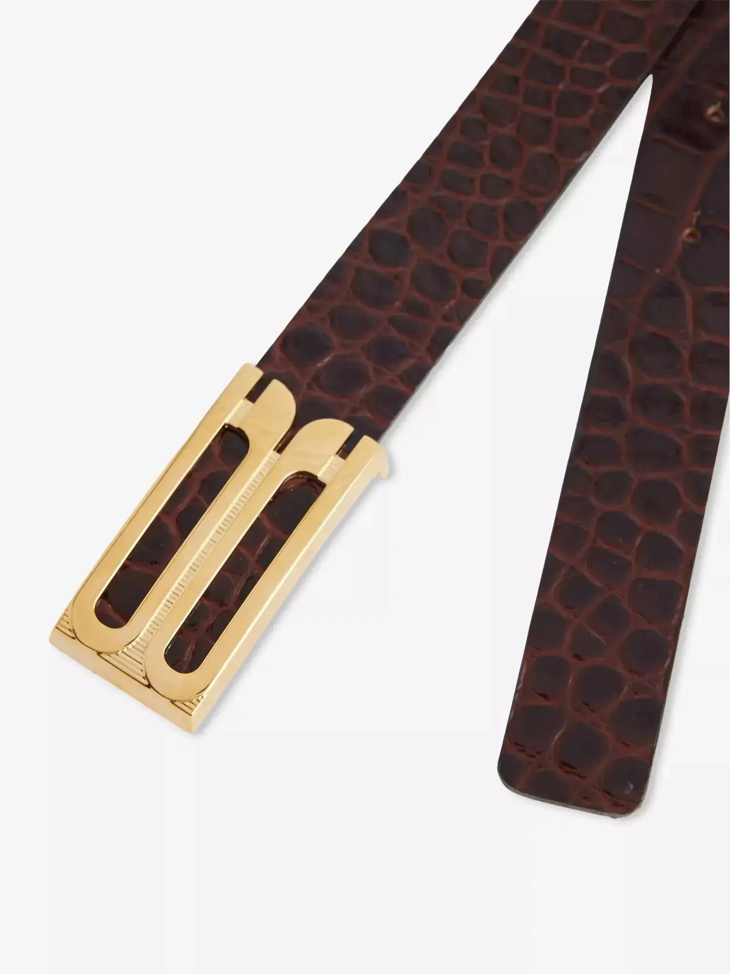 Women's Frame Croc-Embossed Leather Belt Victoria Beckham