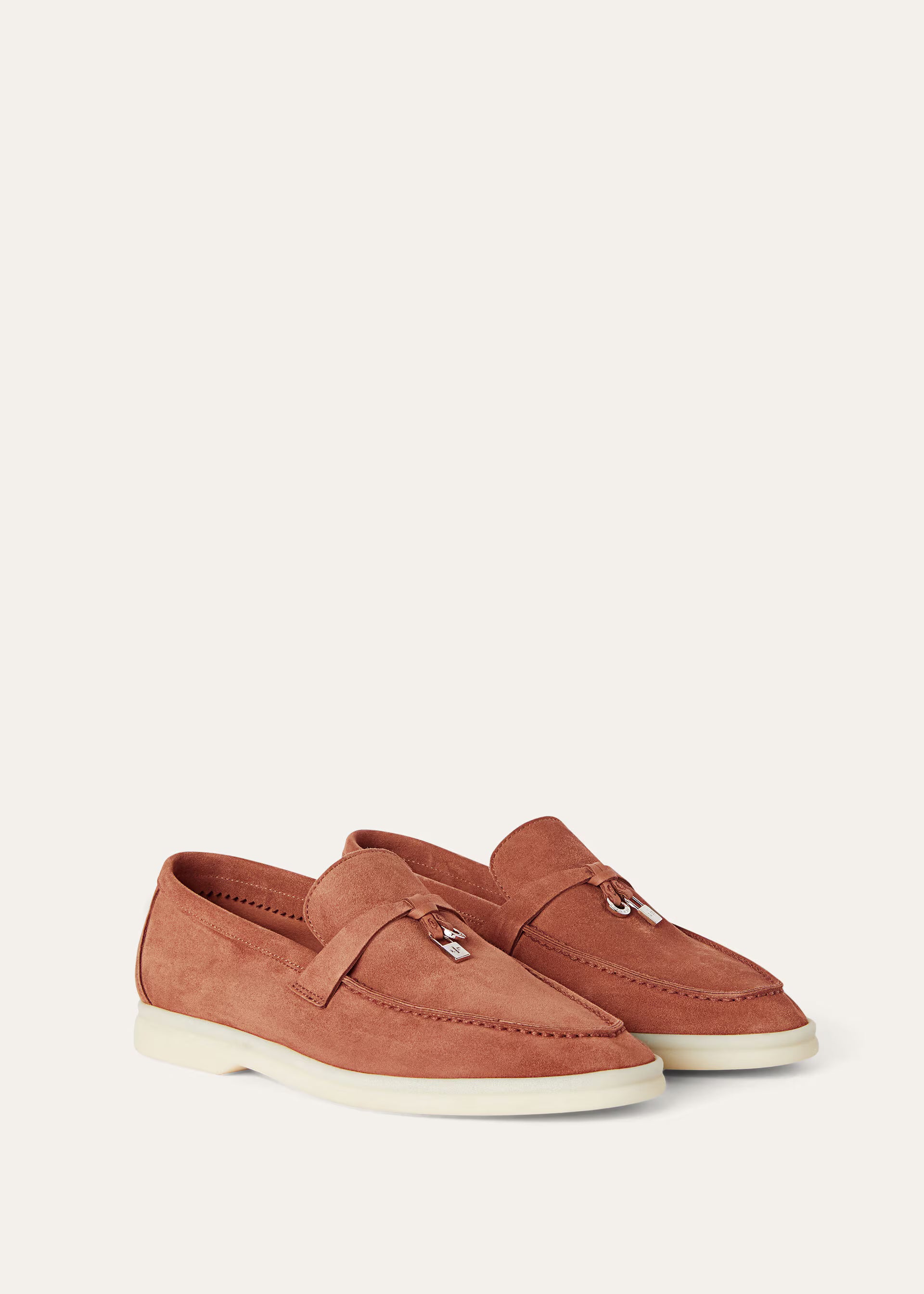 Loro Piana Women's Summer Charms Walk Loafer Dusty Orange Loro Piana