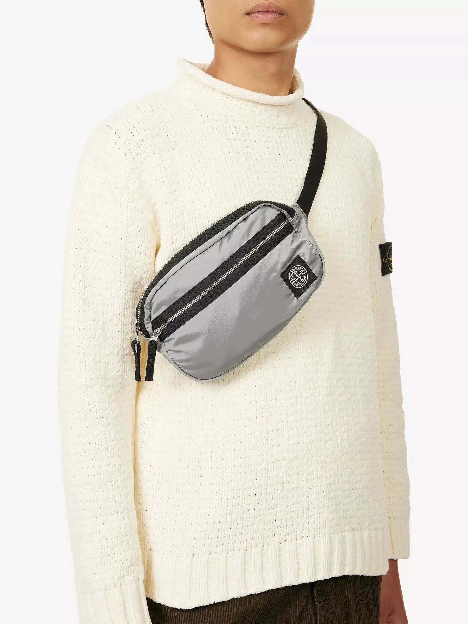 Men's Brand-Patch Shell Belt Bag Stone Island