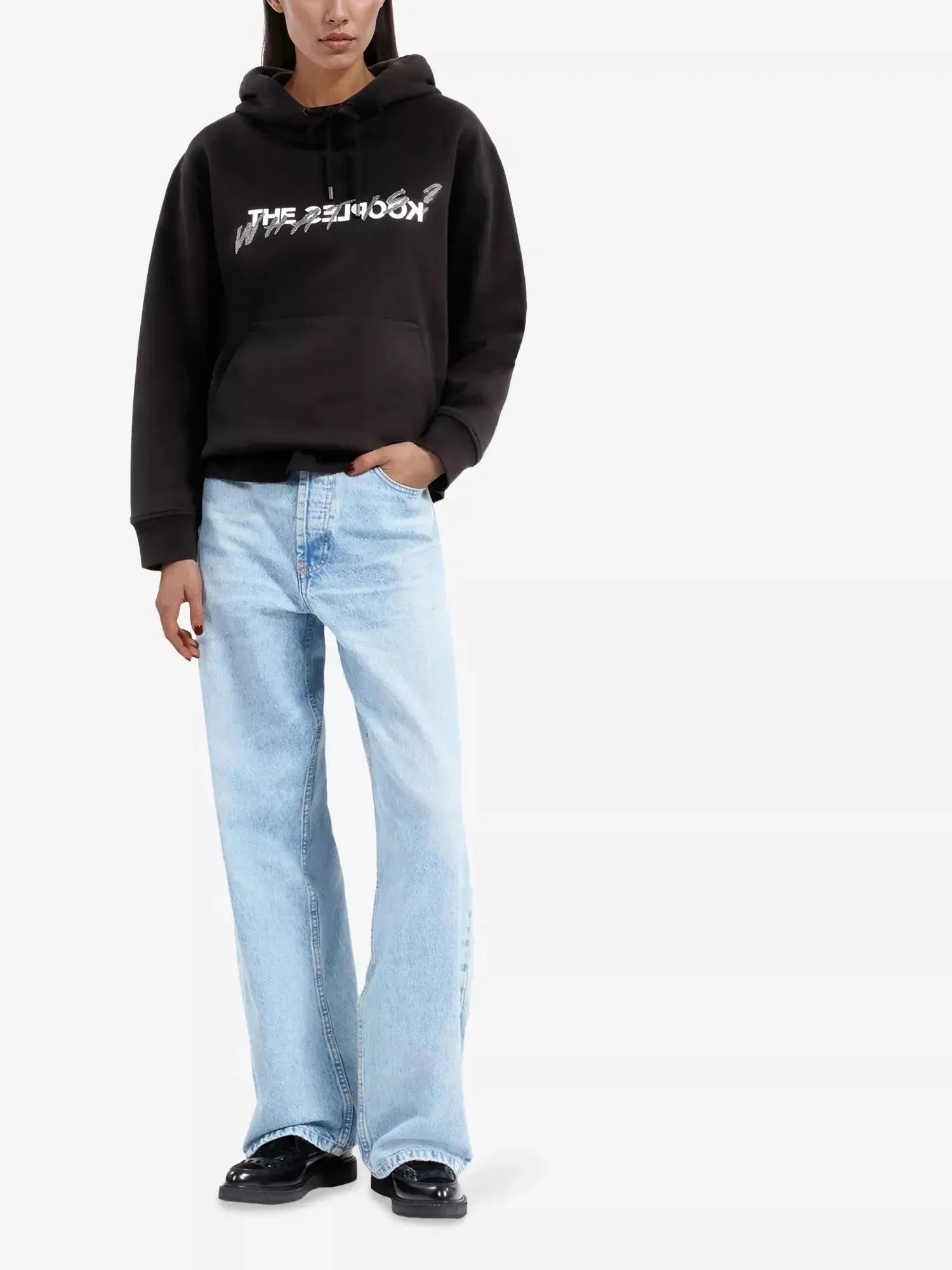 Women's Graphic-print rhinestone-embellished cotton-jersey hoody The Kooples