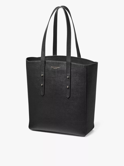 Men's Essential logo-embossed leather tote bag Aspinal of London