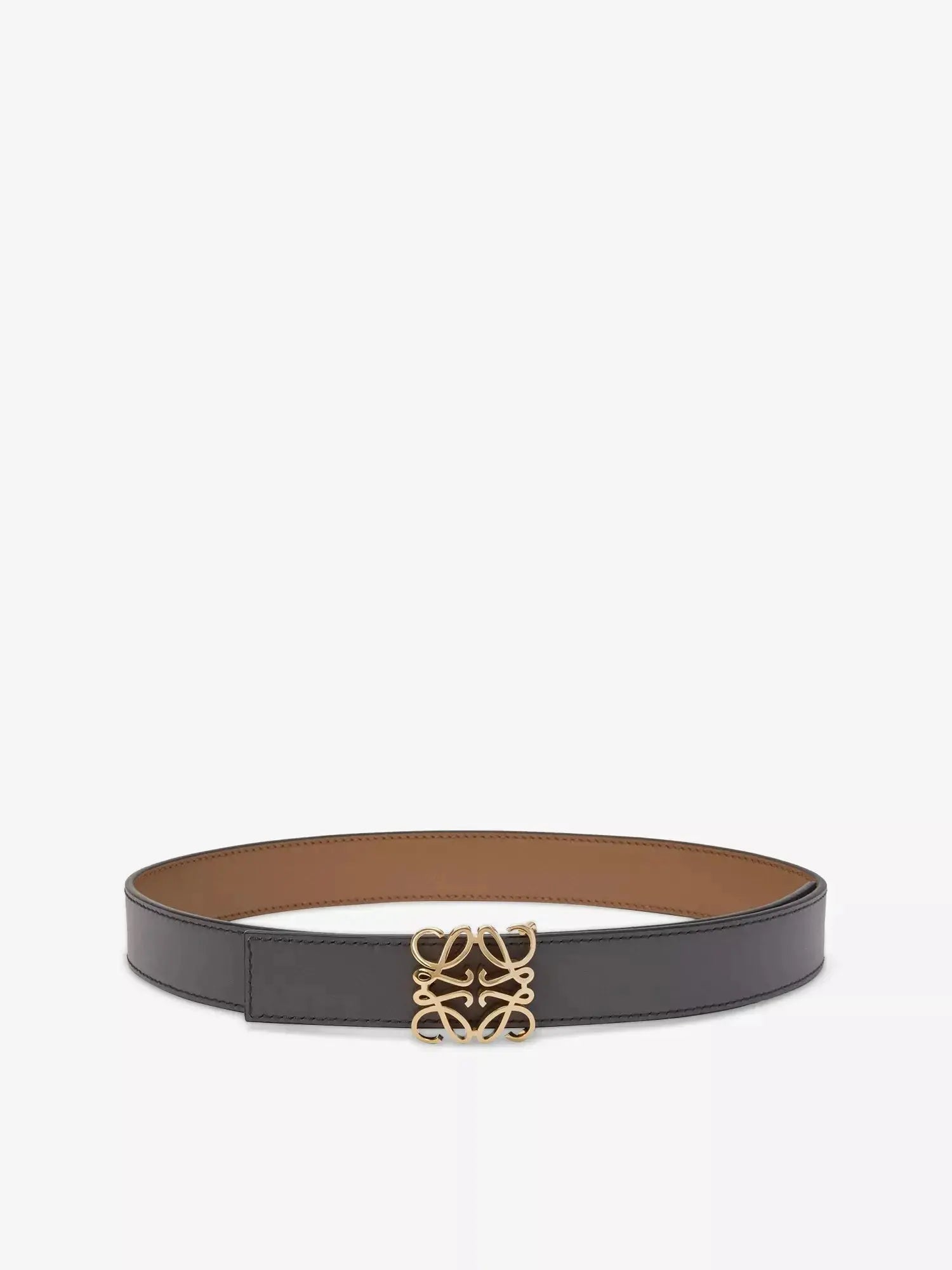 Women's Anagram Bombé Reversible Leather Belt Loewe