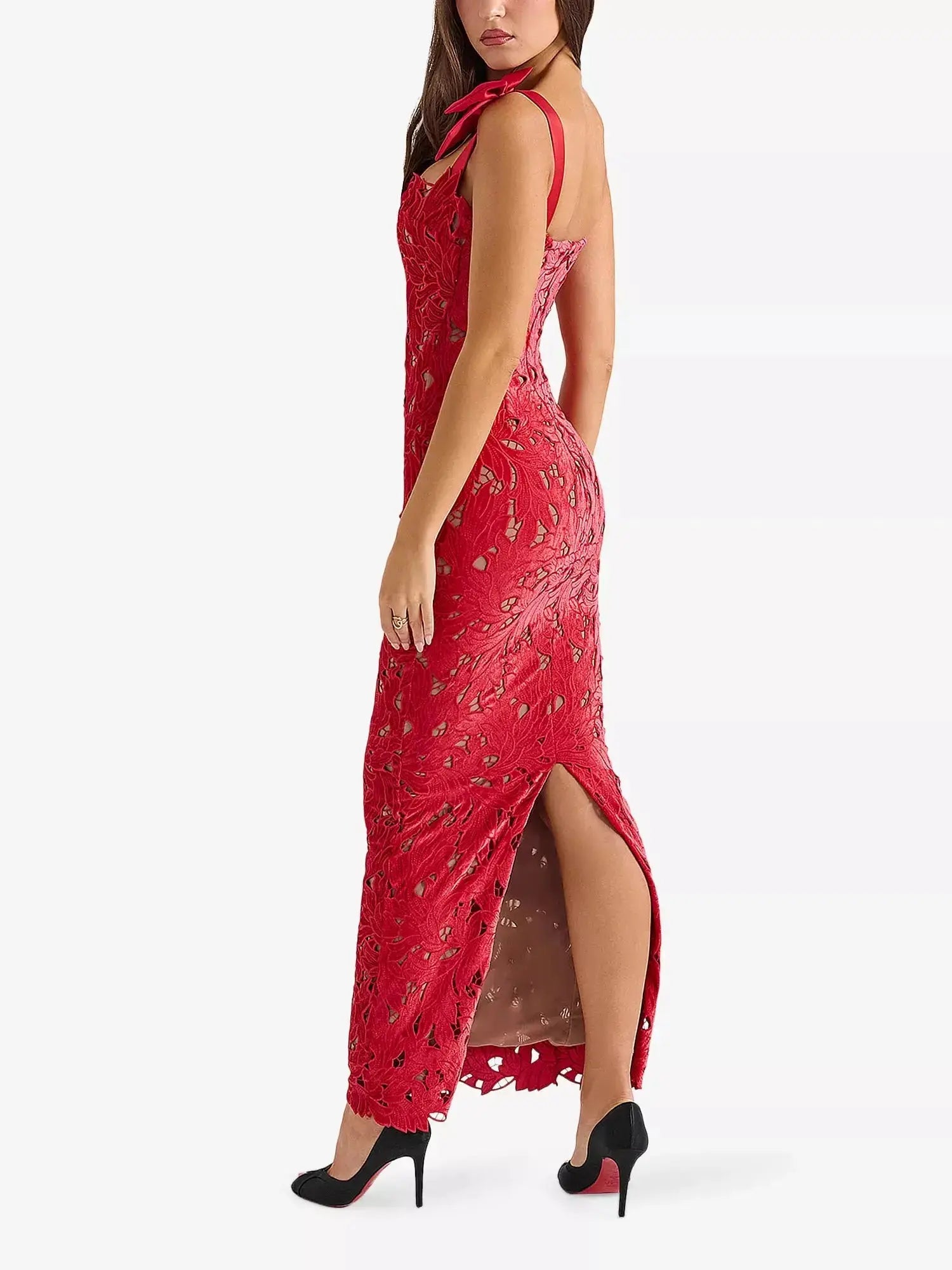 Women's Tiff Velvet Lace Maxi Dress House of CB