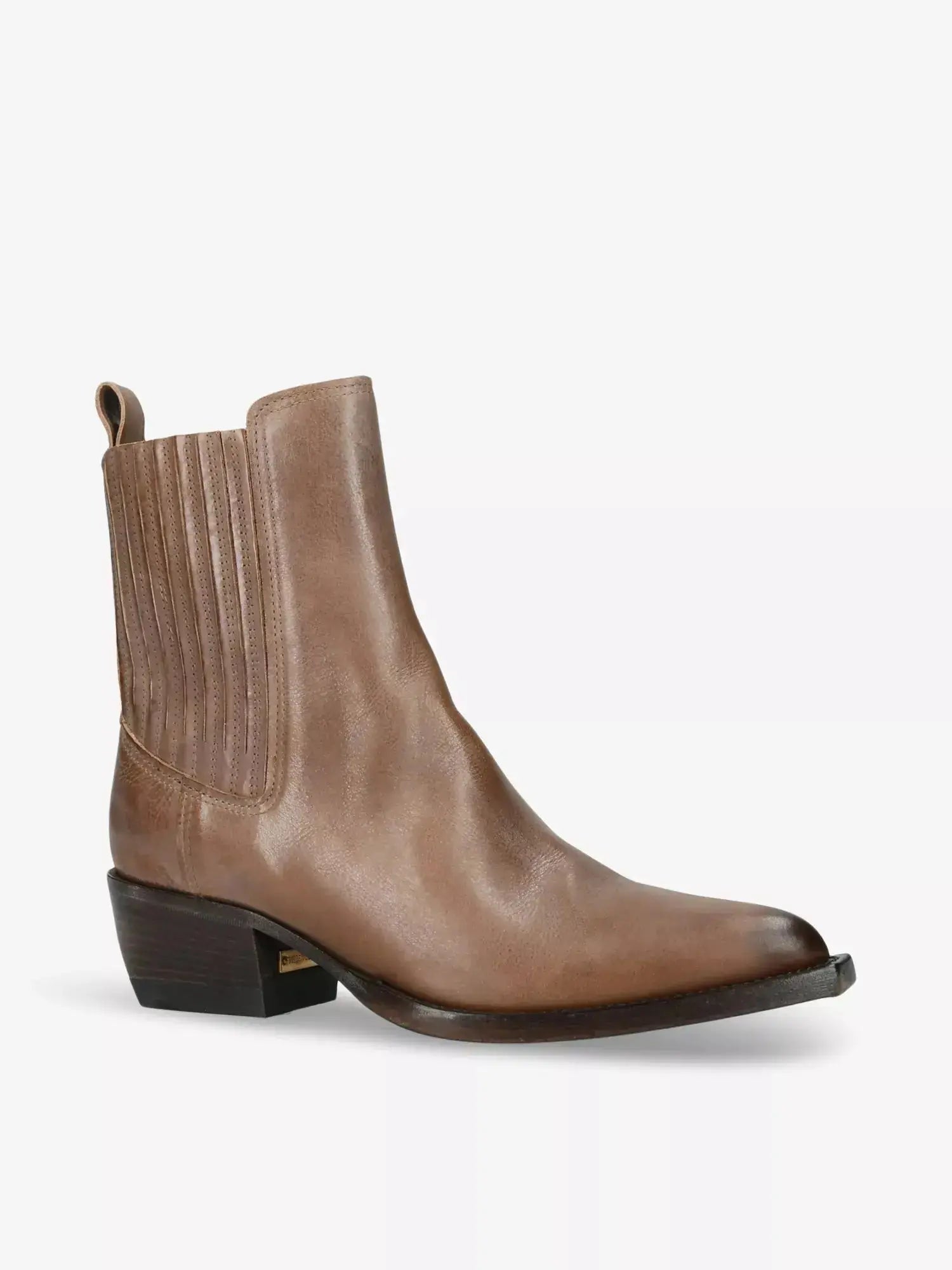 Women's Debbie Beatles leather block-heel ankle boots Golden Goose