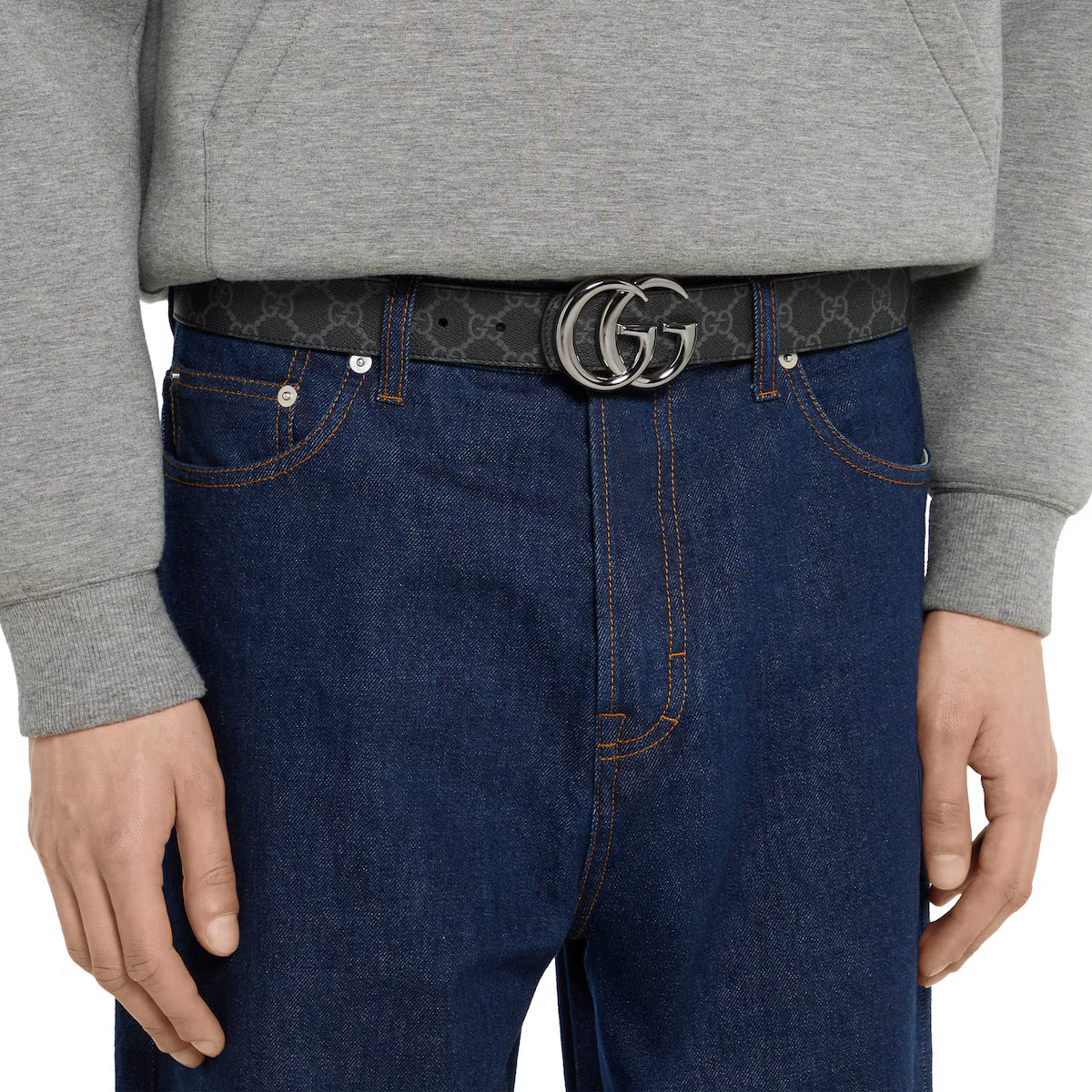 Men's Reversible GG Marmont belt 3.5cm width Gucci