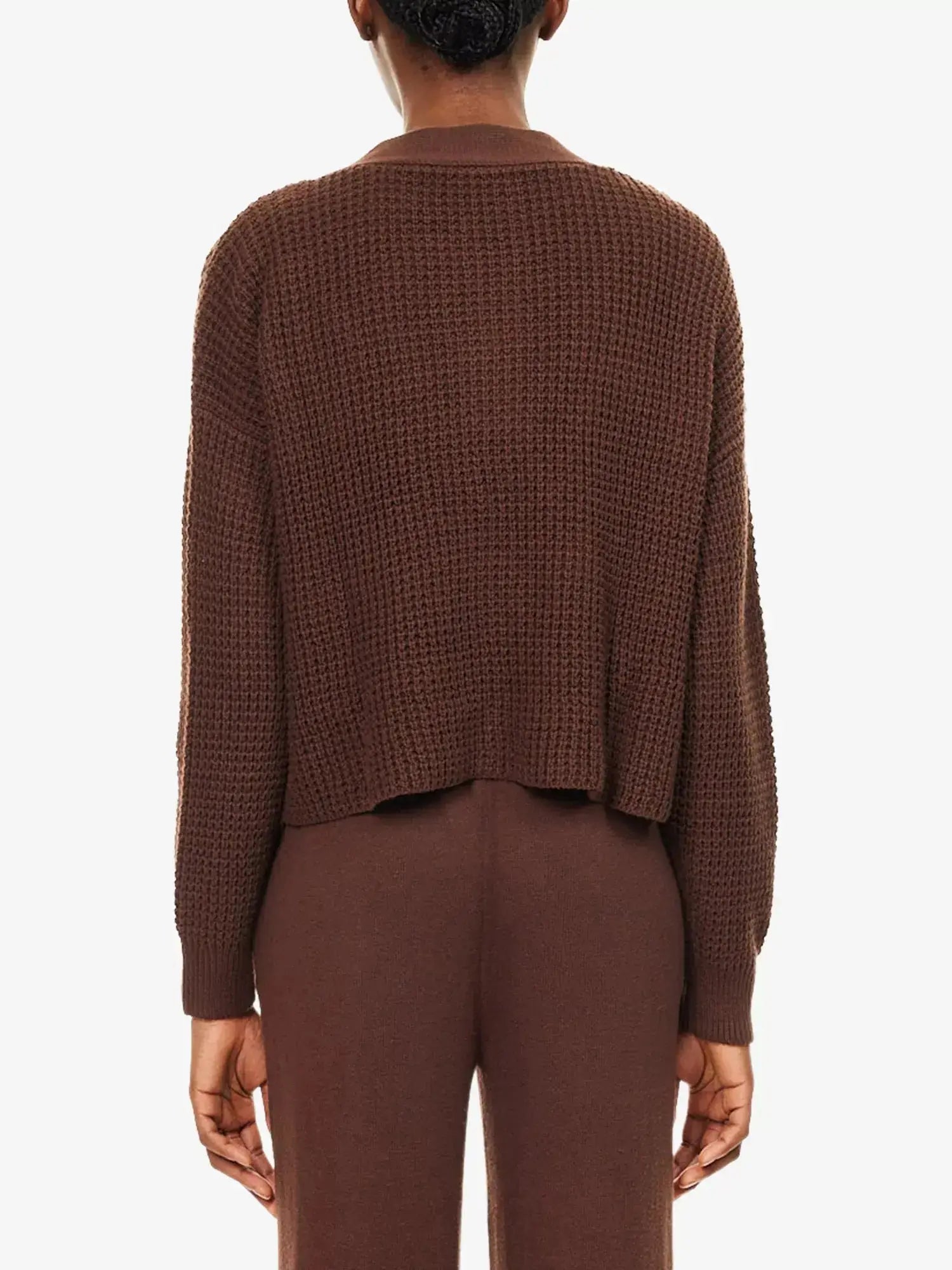 Women's Crop Textured Knit Cardigan Eberjey