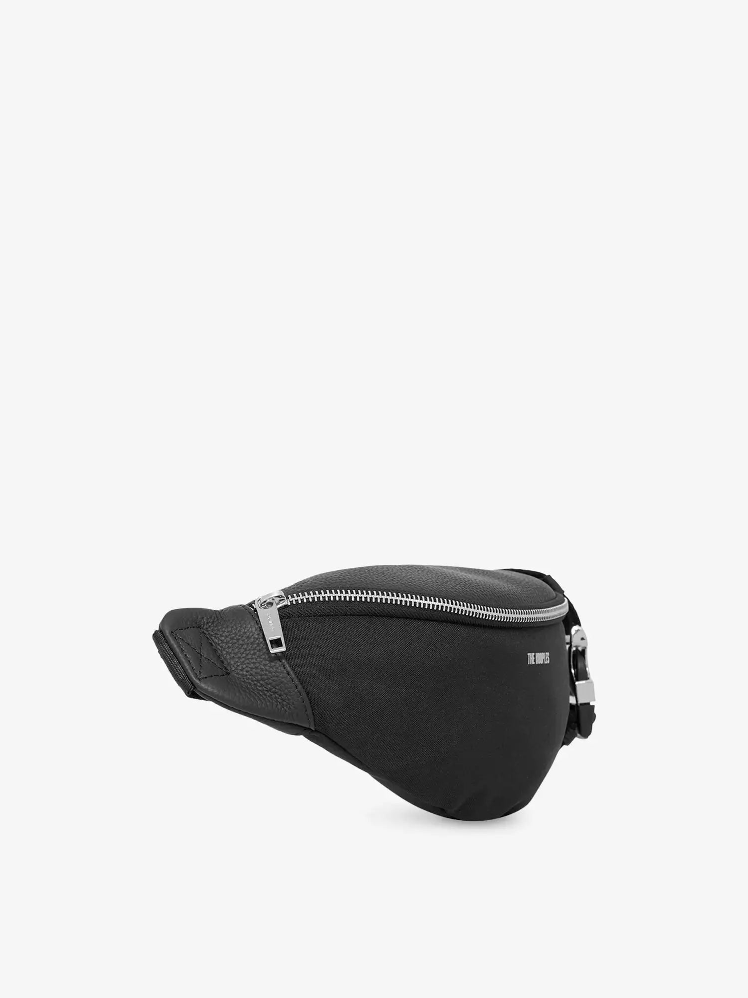 Men's Branded Leather and Canvas Belt Bag The Kooples