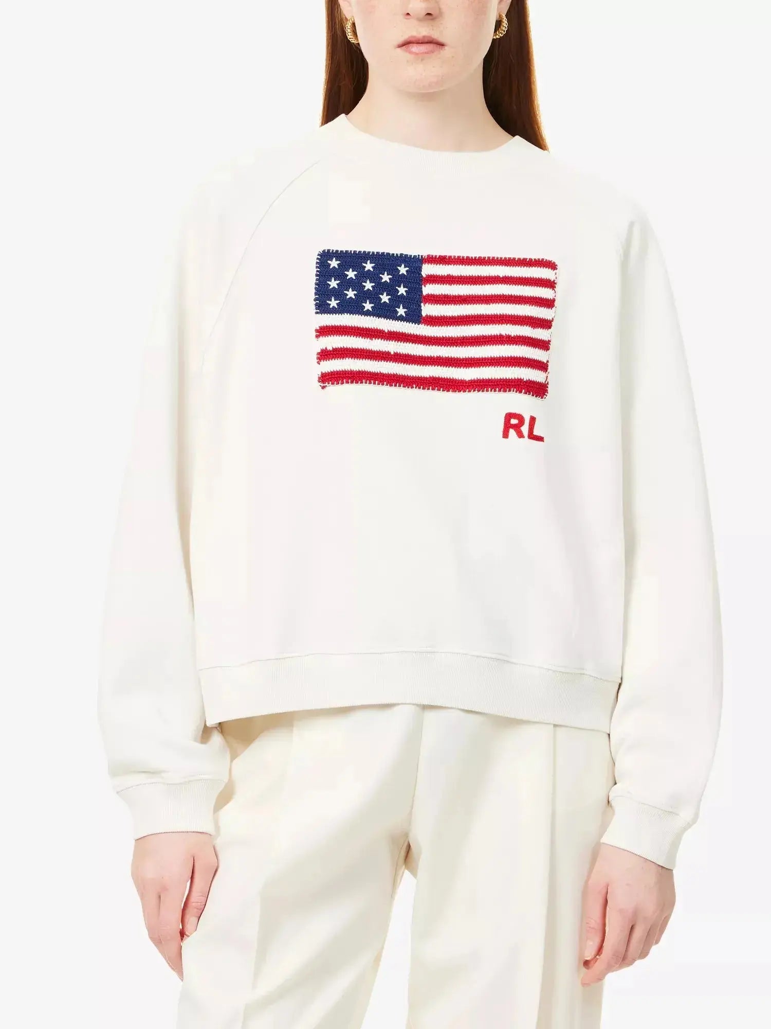 Women's Embroidered Raglan-Sleeves Cotton-Jersey Sweatshirt Polo Ralph Lauren