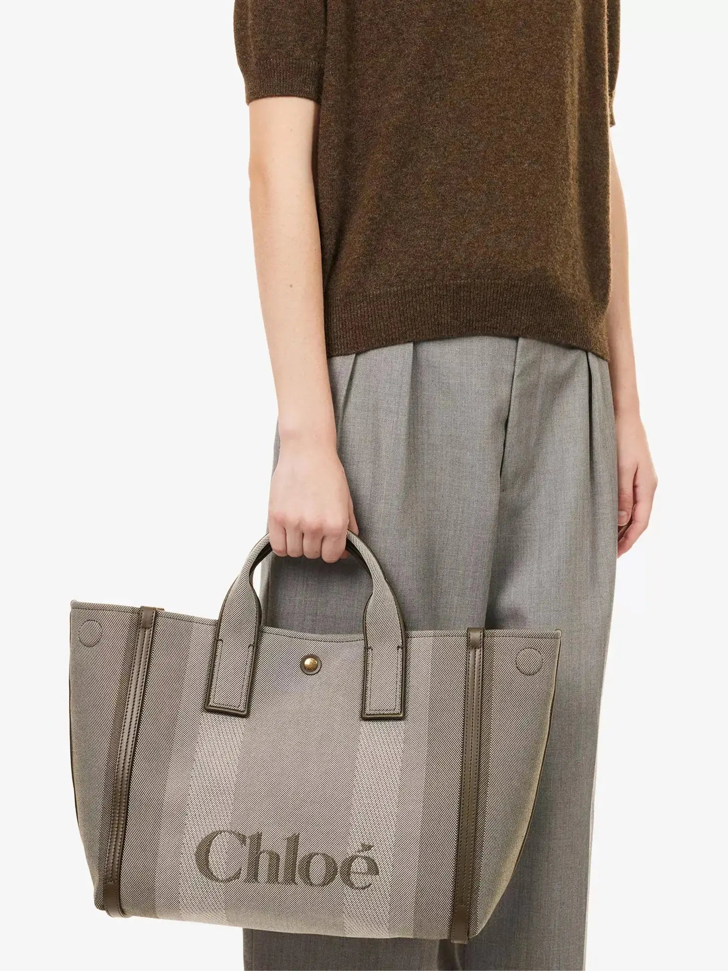 Women's Small Carry Canvas Tote Bag Chloé
