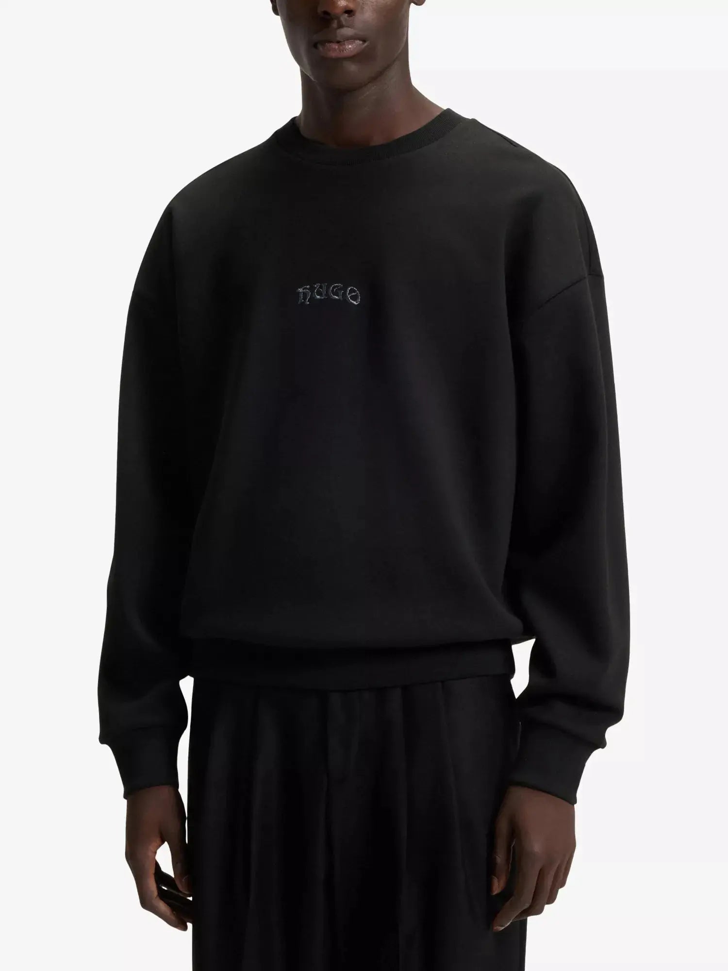 Men's Brand-Embroidered Relaxed-Fit Cotton-Blend Sweatshirt HUGO