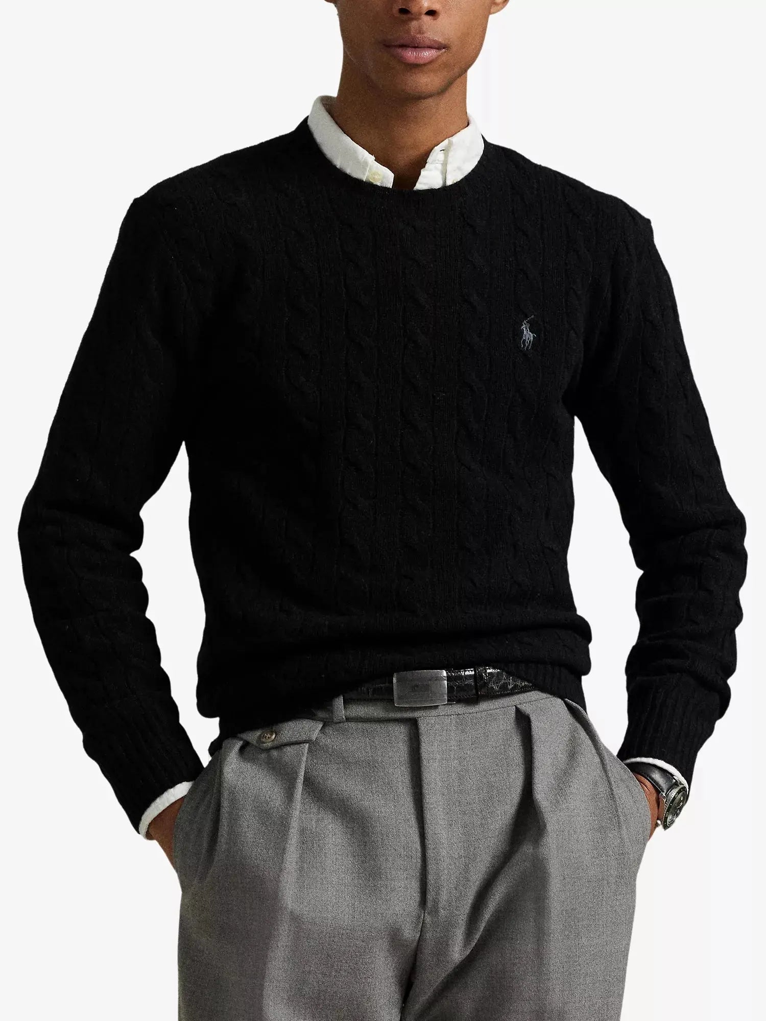 Men's Crewneck Cable-Knit Wool And Cashmere Jumper Polo Ralph Lauren