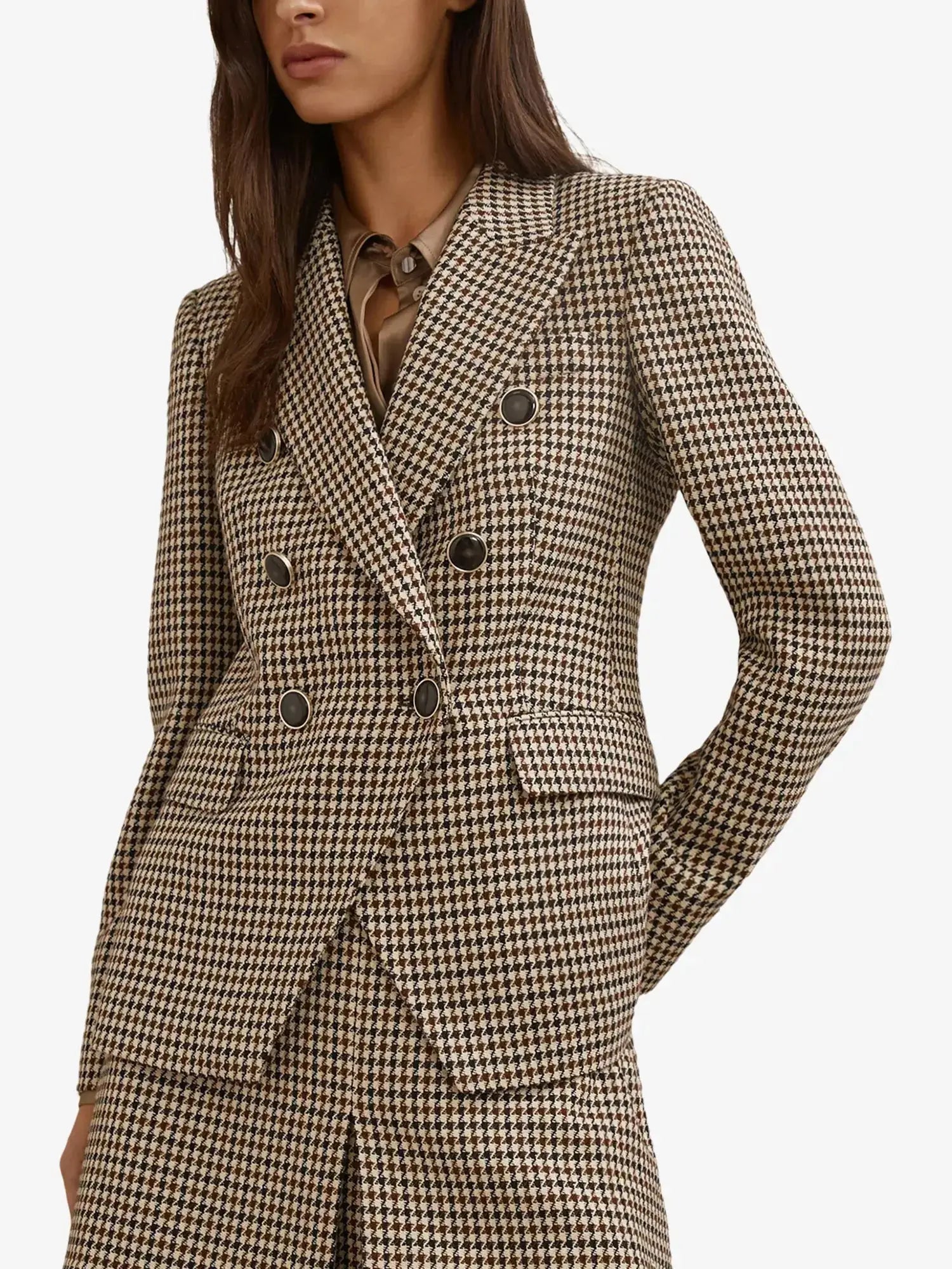 Women's Hartley Double-Breasted Wool-Blend Blazer Reiss
