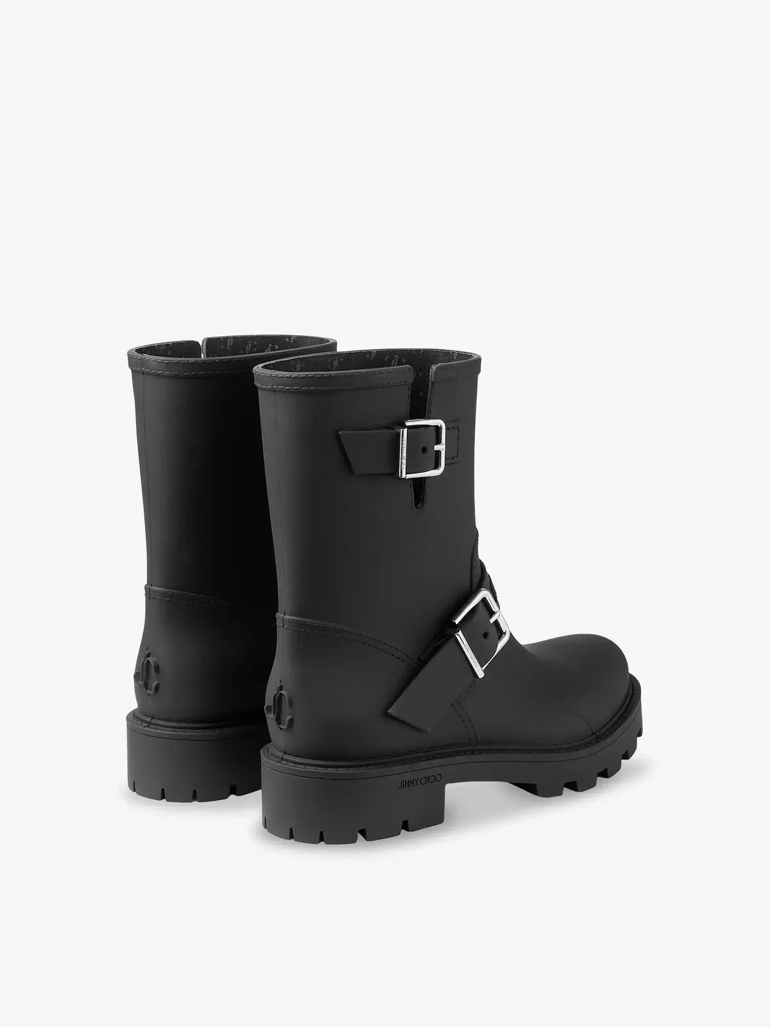 Women's Biker Rubber Rain Boots Jimmy Choo