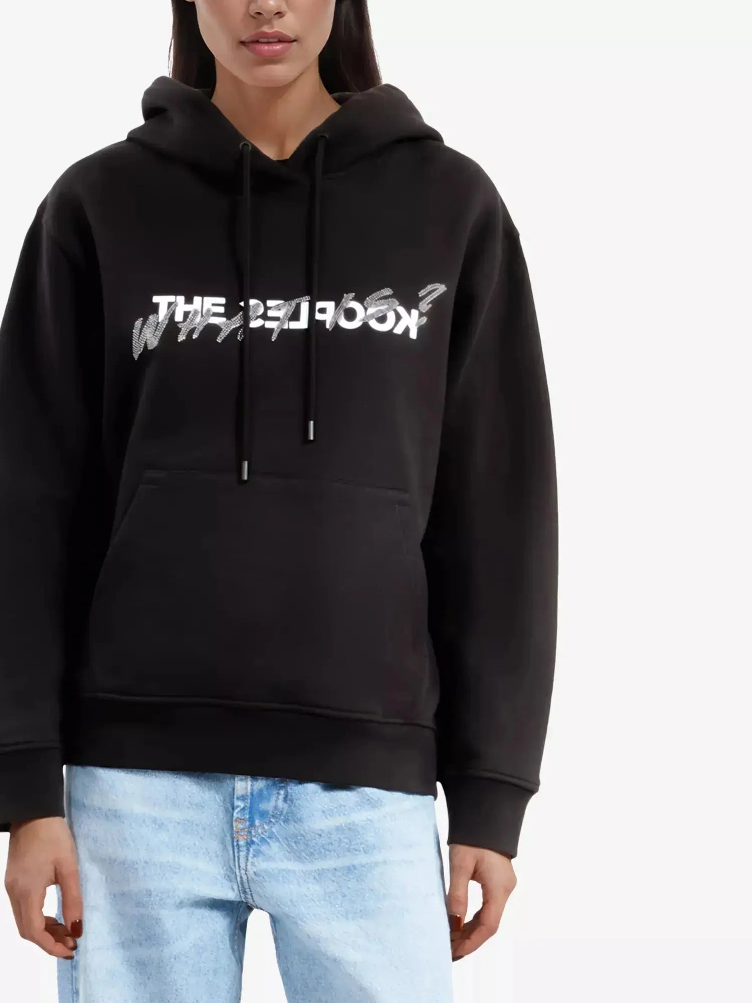 Women's Graphic-print rhinestone-embellished cotton-jersey hoody The Kooples