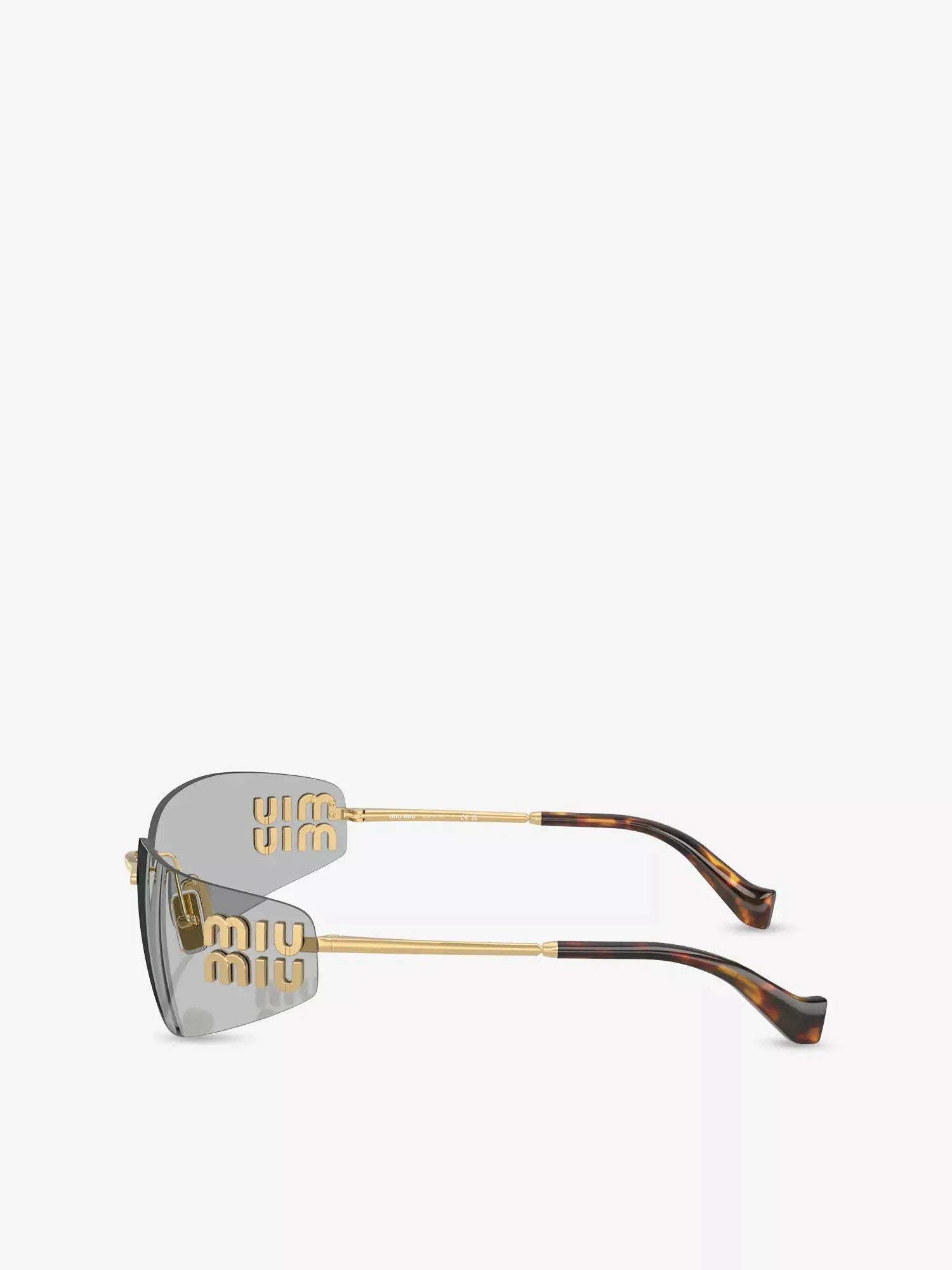 Women's MU A51S Square-Frame Metal Sunglasses Miu Miu
