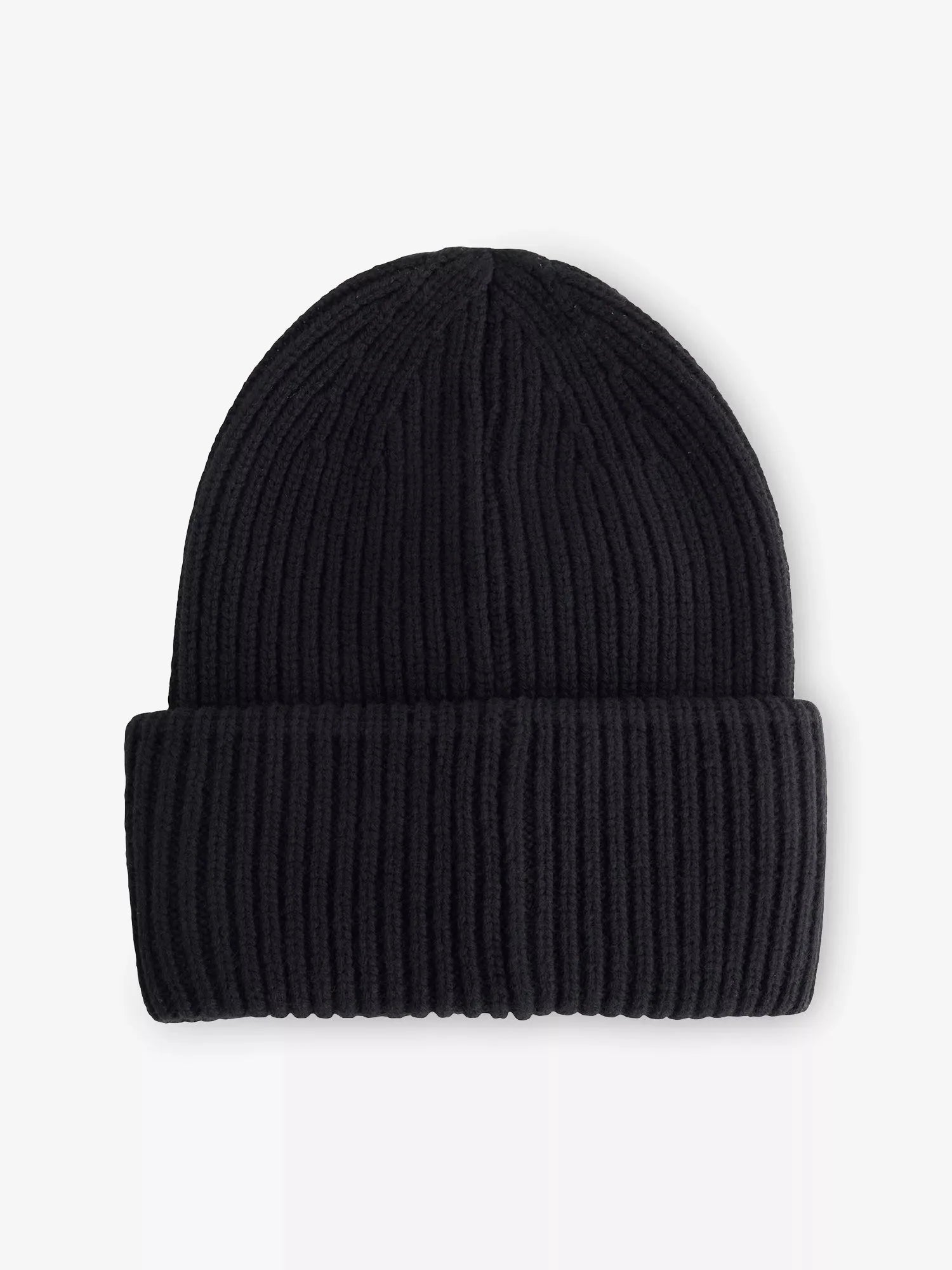 Men's Logo-Patch Ribbed Wool-Cashmere Beanie Hat Moncler
