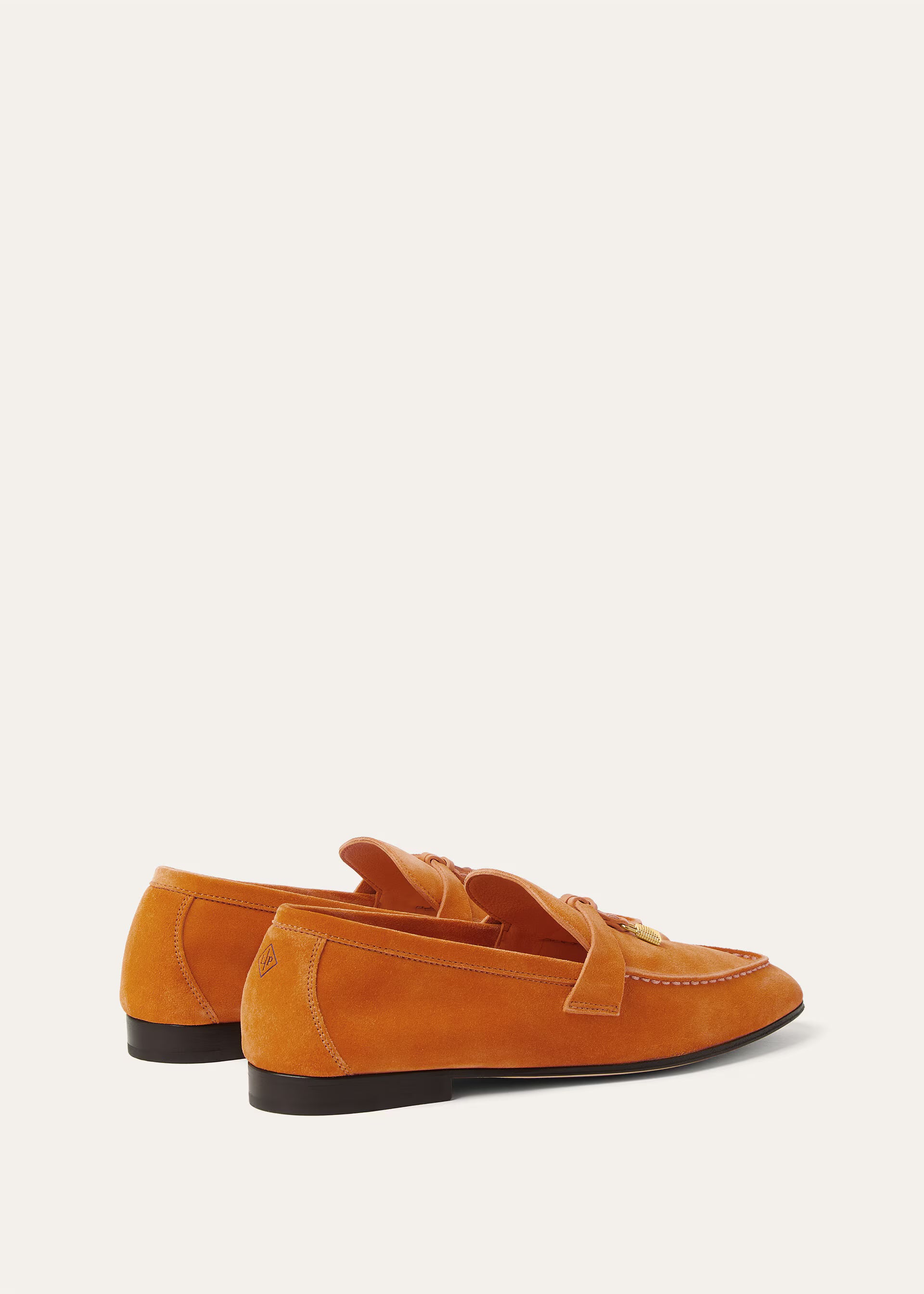 Women's Joan Loafer Citrus Orange Loro Piana