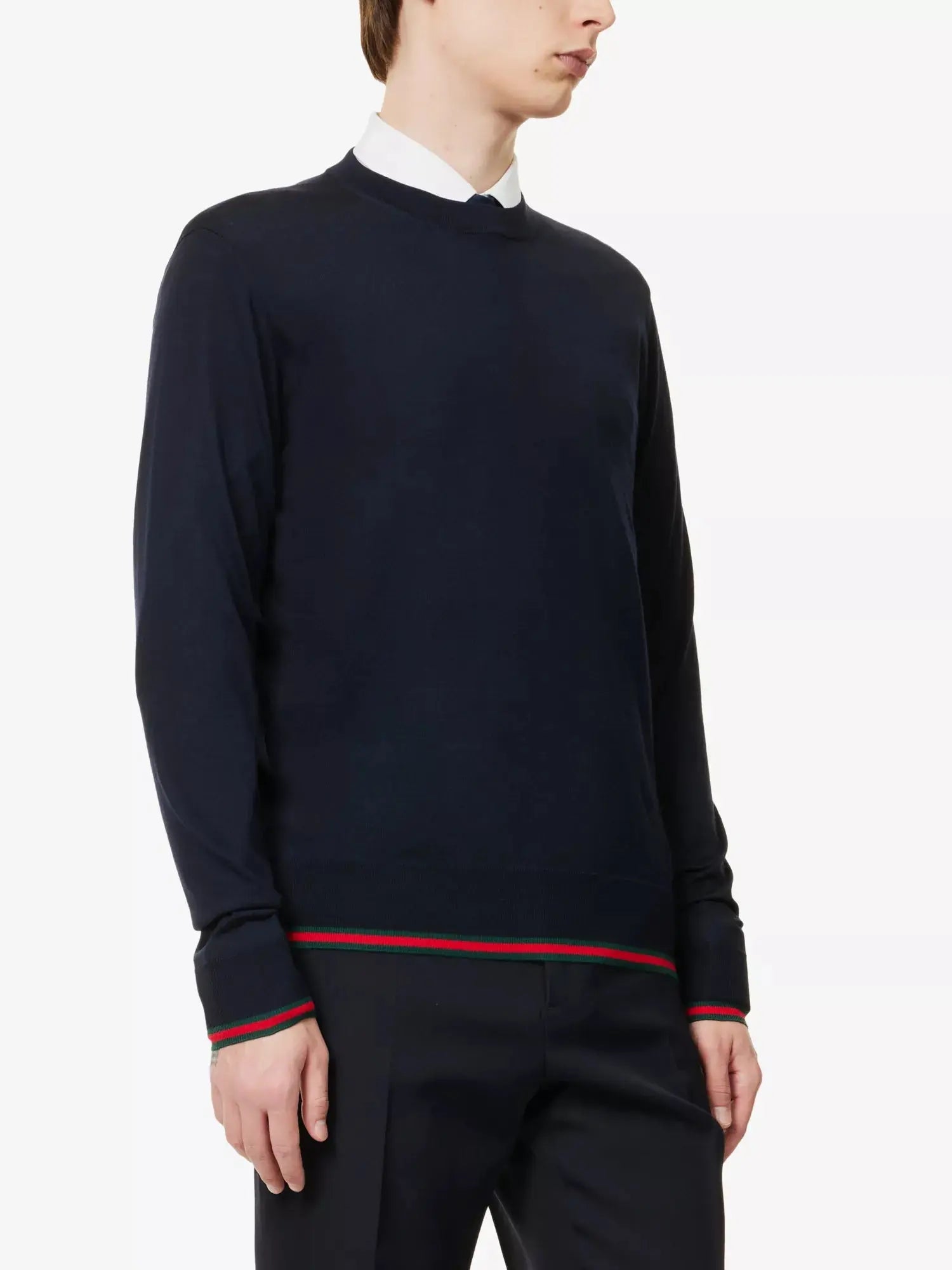 Men's Crewneck regular-fit wool jumper Gucci
