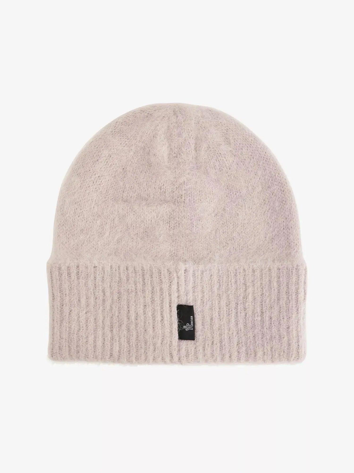 Women's Ribbed Logo-Patch Alpaca Beanie Hat Moncler