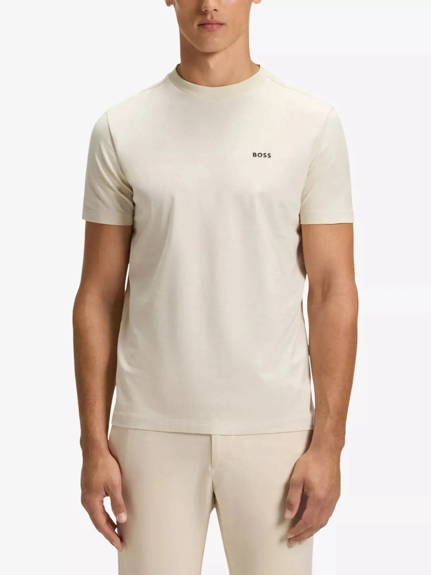 Men's Brand-Embossed Short-Sleeved Stretch-Cotton T-Shirt Boss