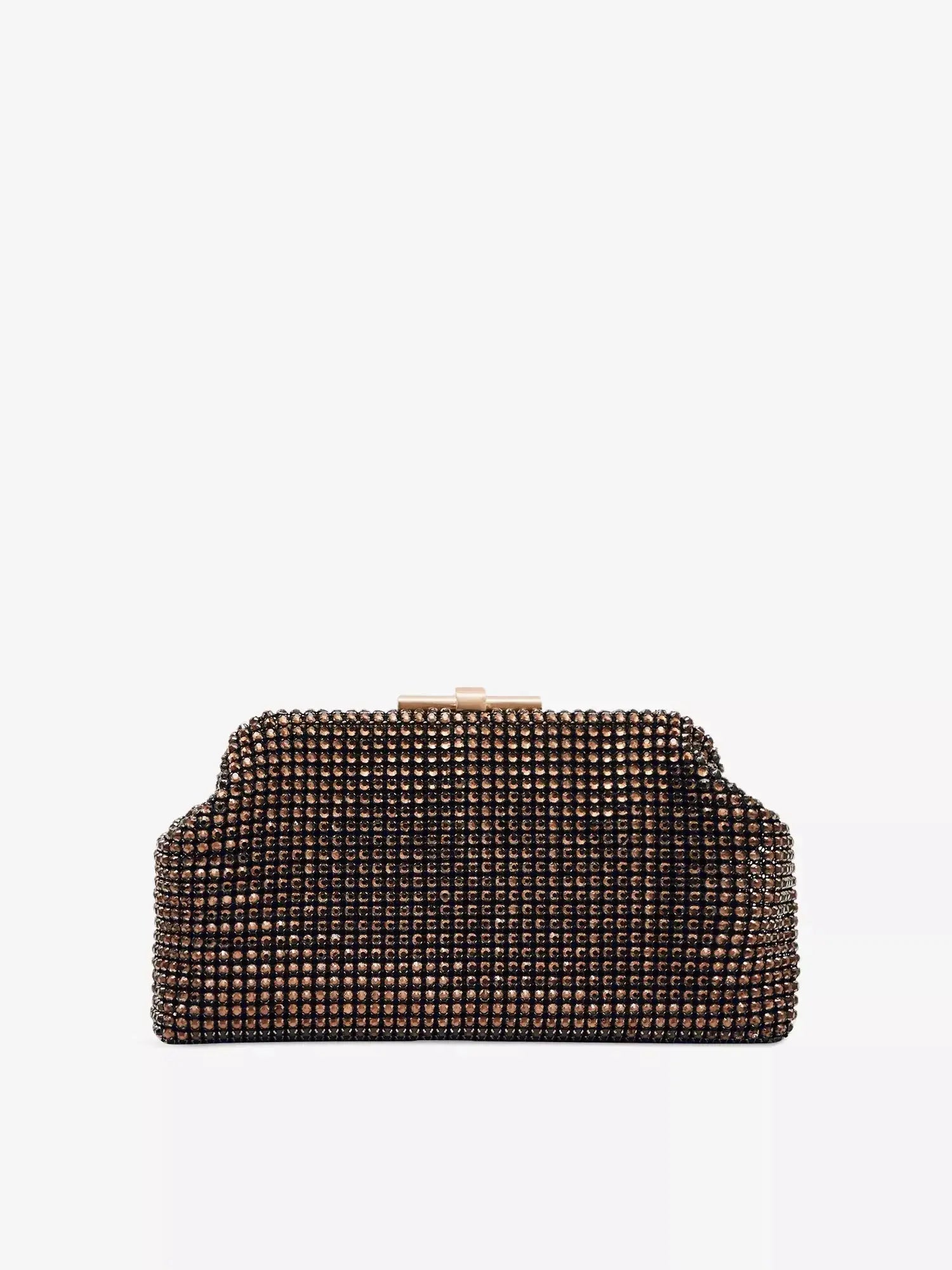 Women's Adaline chain-strap crystal-embellished woven clutch bag Reiss
