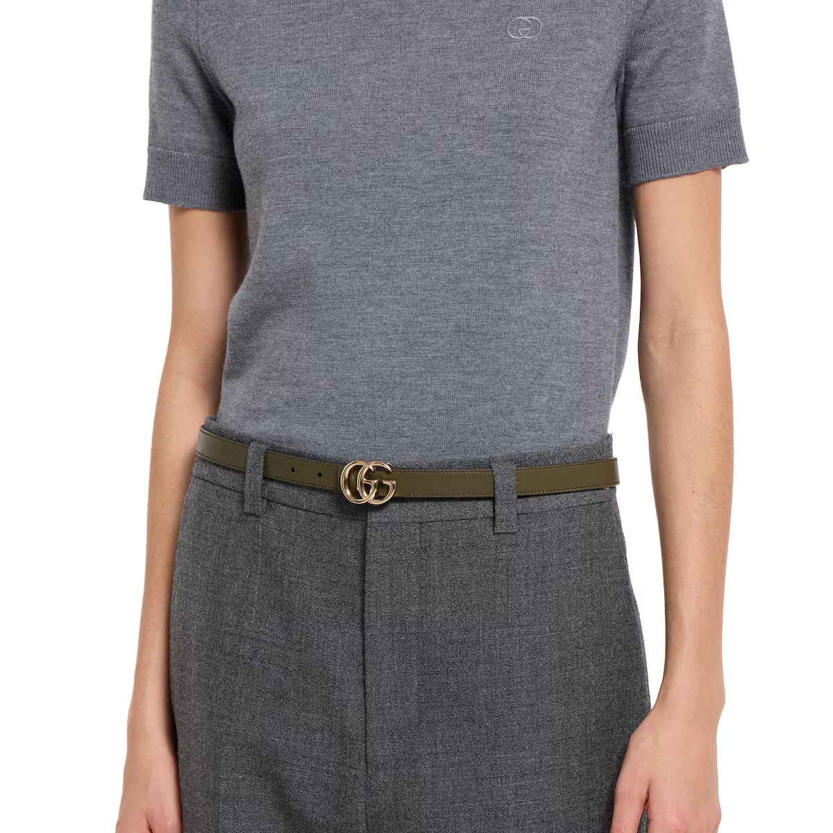 Women's Reversible GG Marmont thin belt 2cm width Gucci