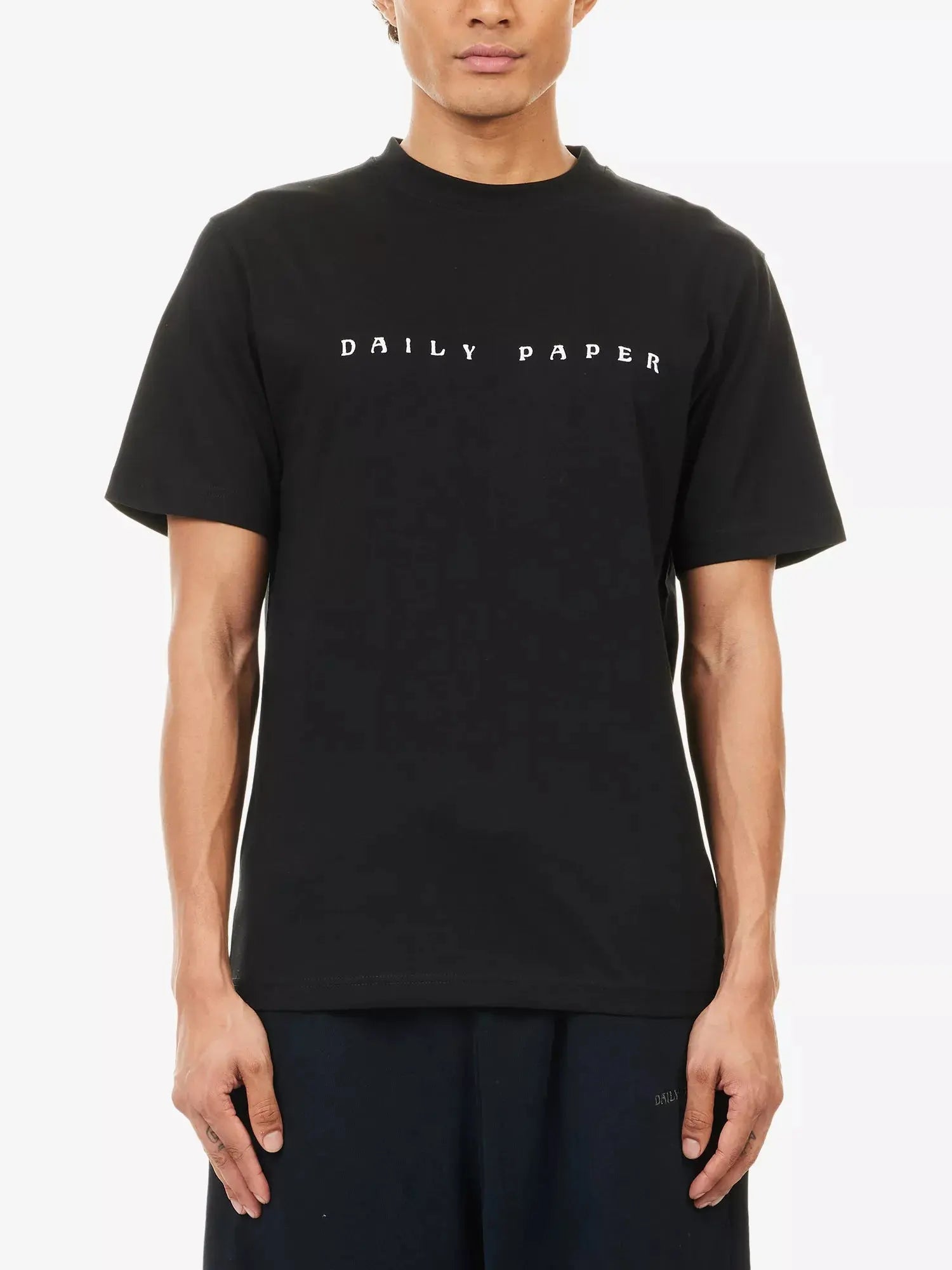 Men's Alias Brand-Embroidery Cotton-Jersey T-Shirt Daily Paper