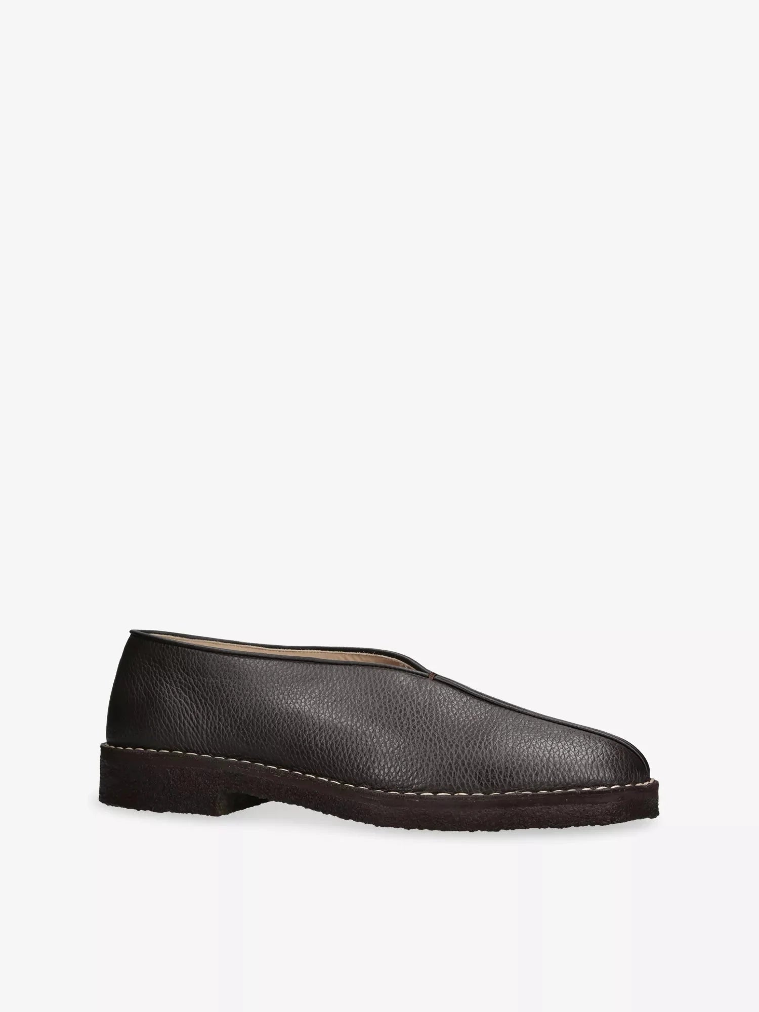 Men's Piped Leather Slippers Lemaire